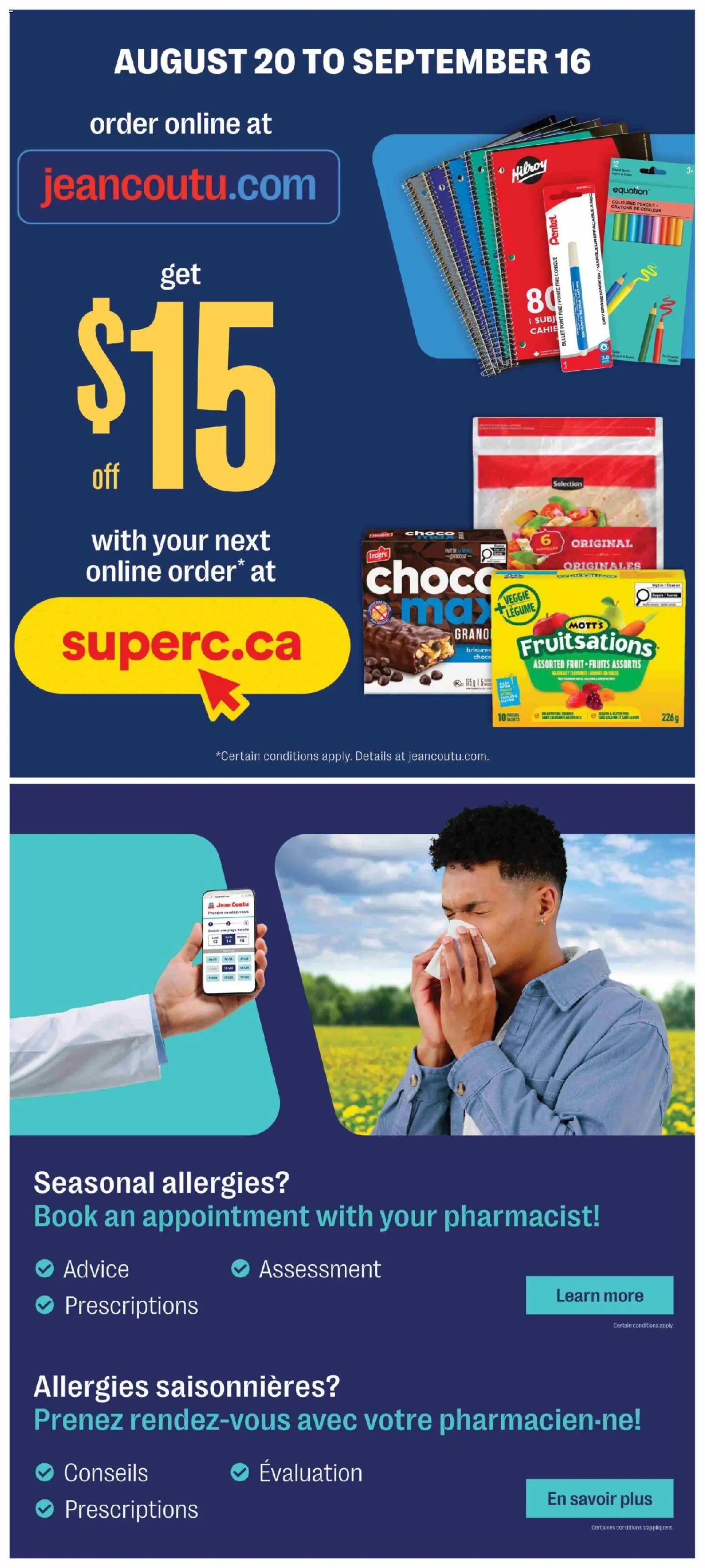 Jean Coutu weekly flyer
