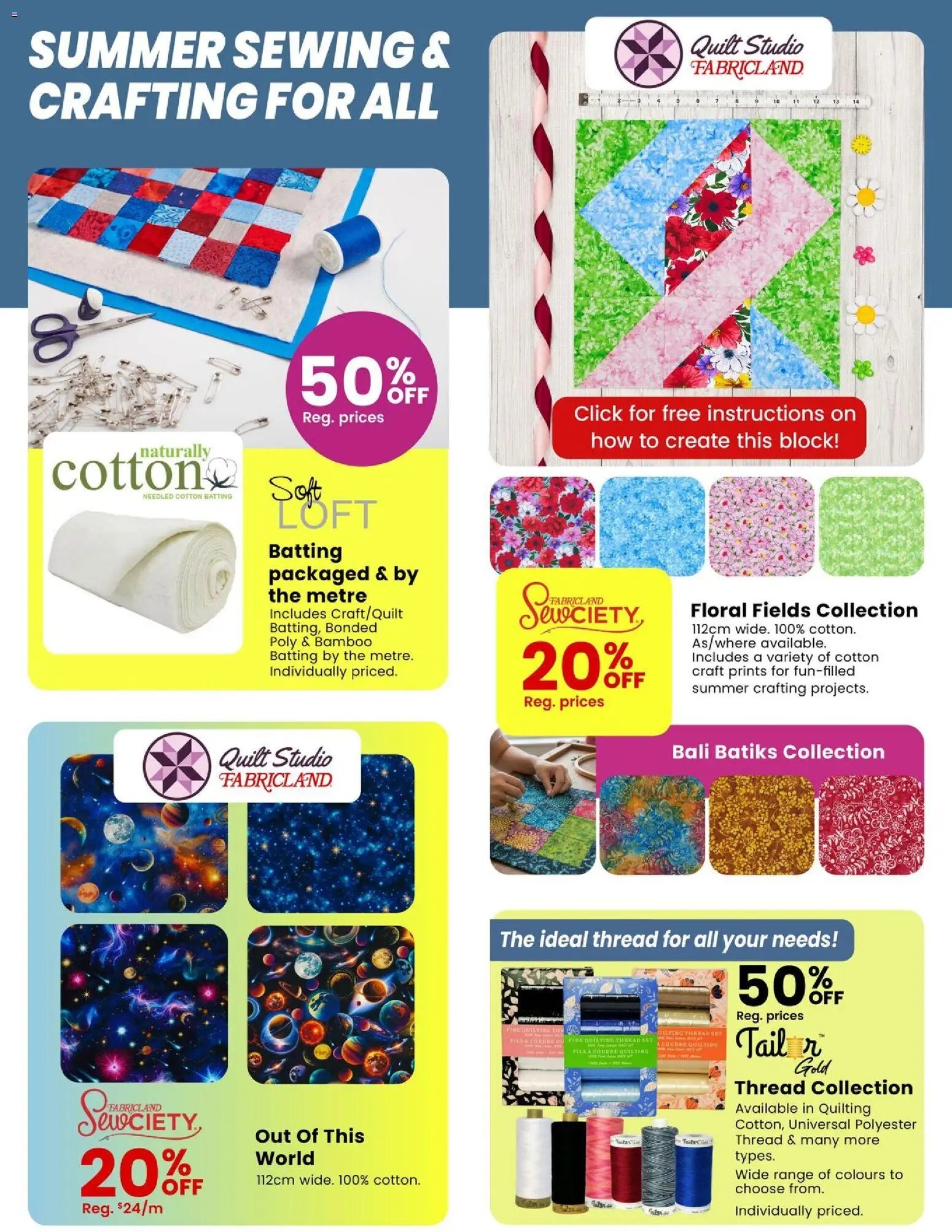 Fabricland weekly flyer / circulaire