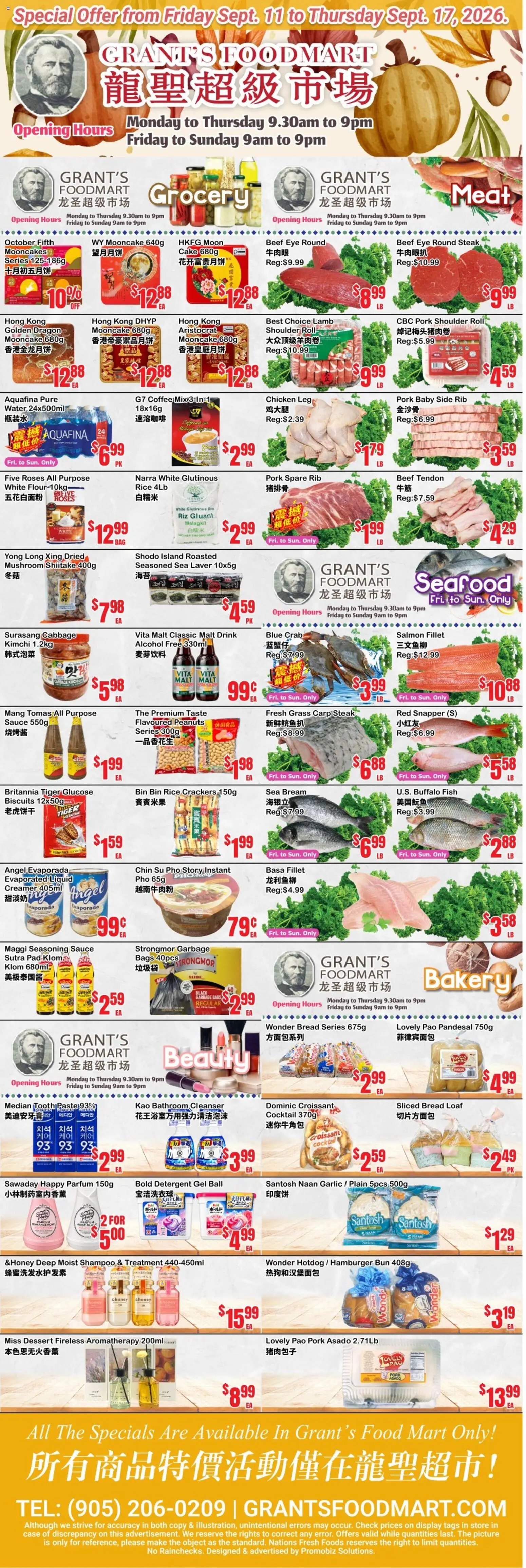 Oceans weekly flyer - Grant’s Foodmart