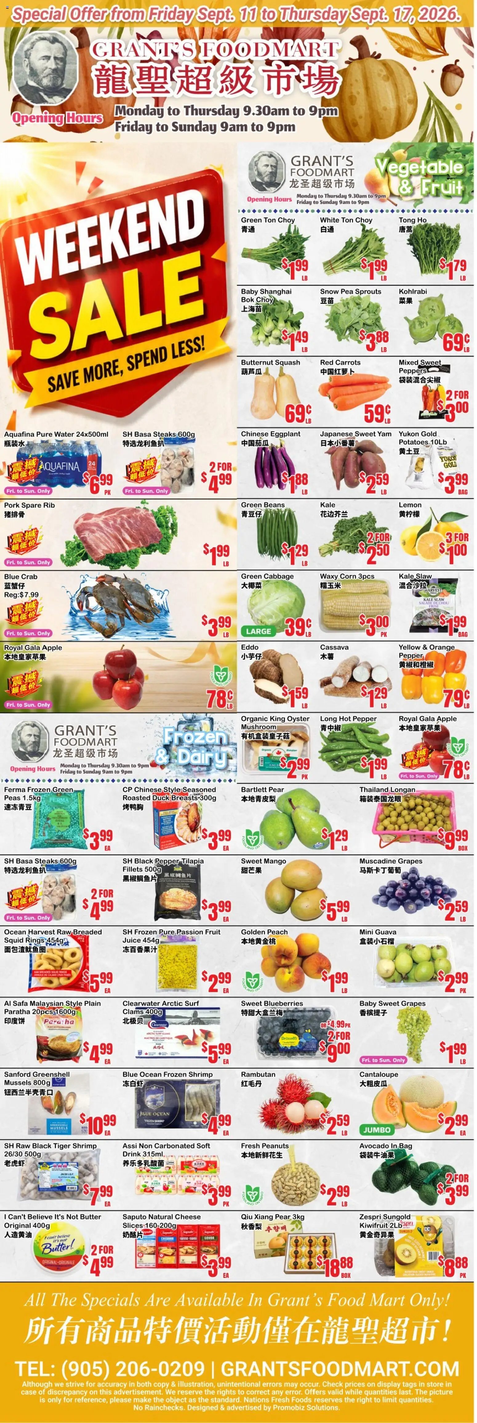 Oceans weekly flyer - Grant’s Foodmart