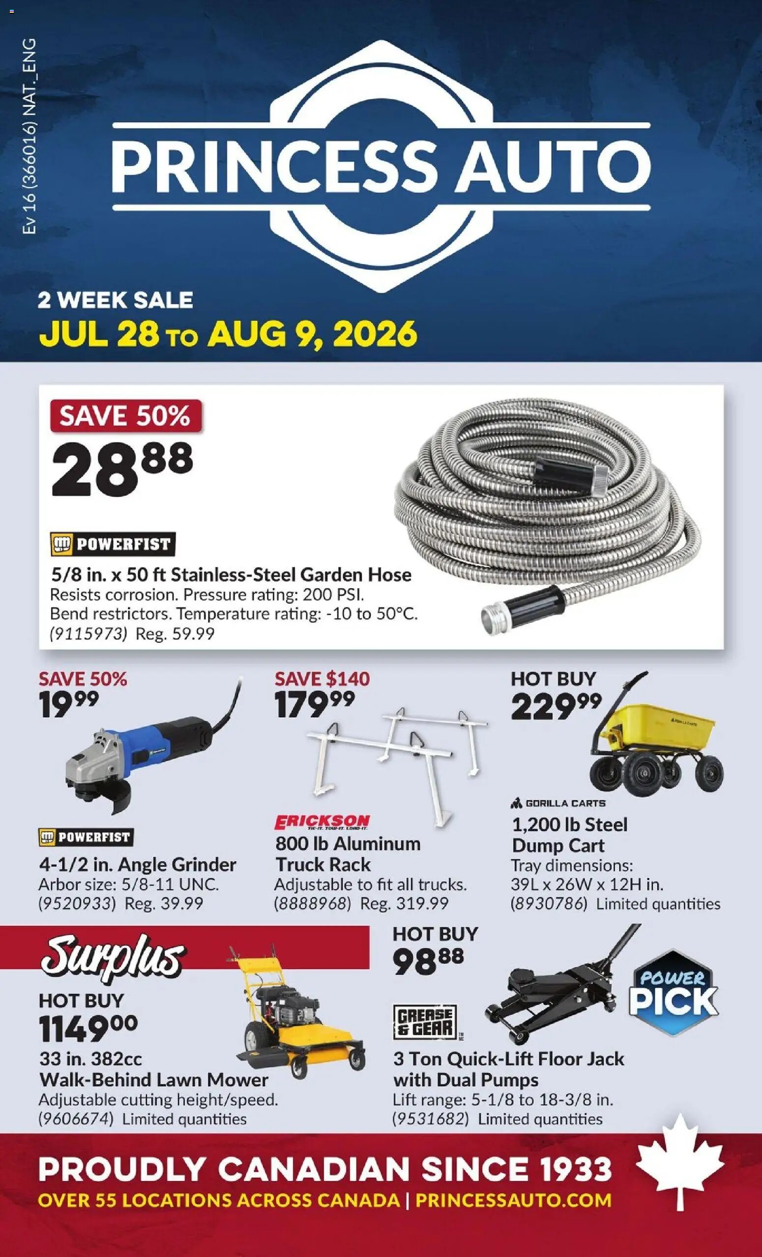 Princess Auto flyer - 2 Week Sale!