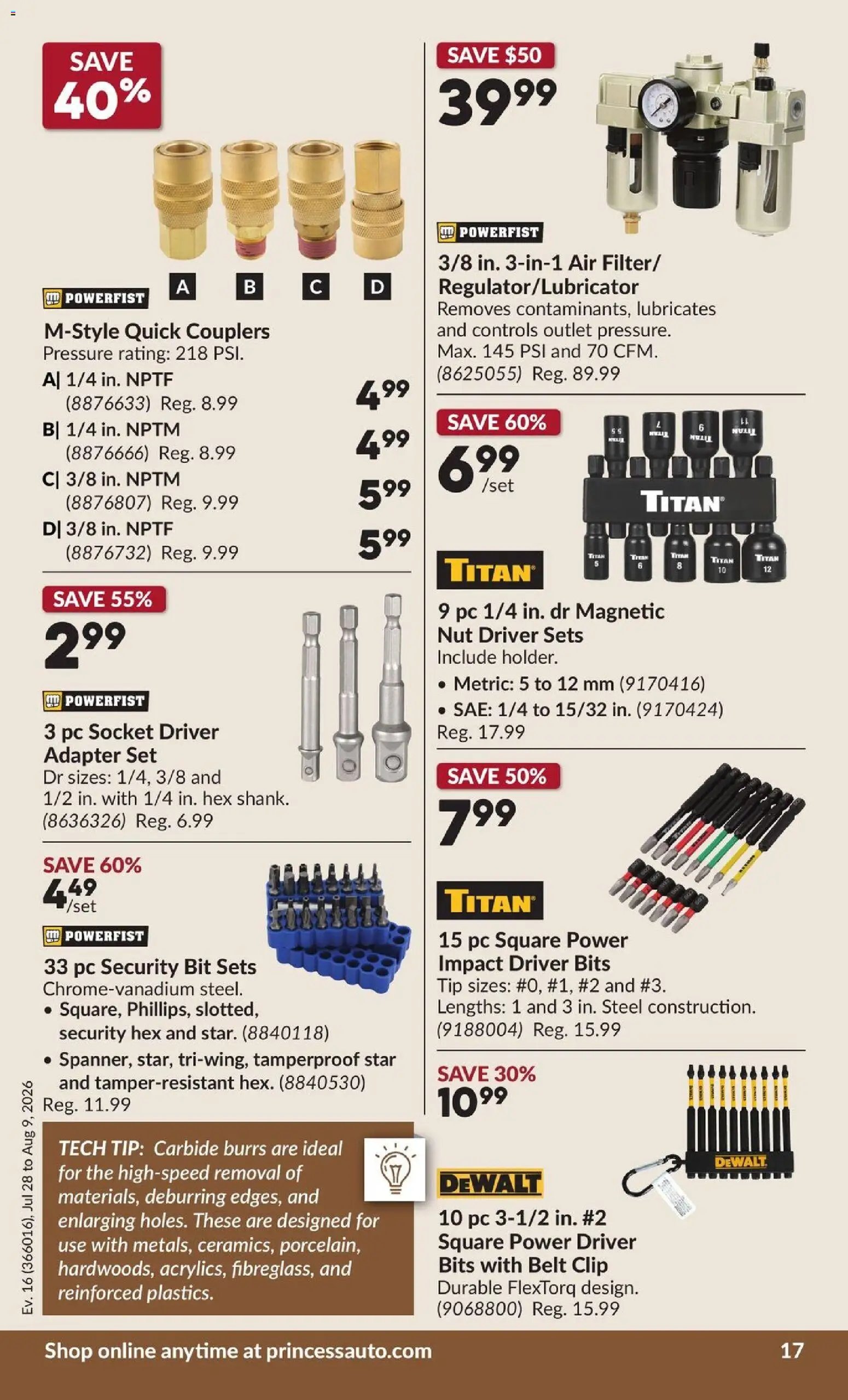 Princess Auto flyer - 2 Week Sale!