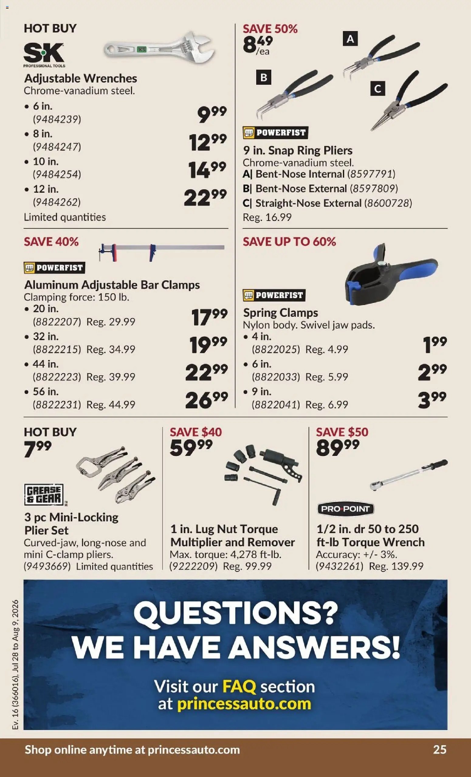 Princess Auto flyer - 2 Week Sale!