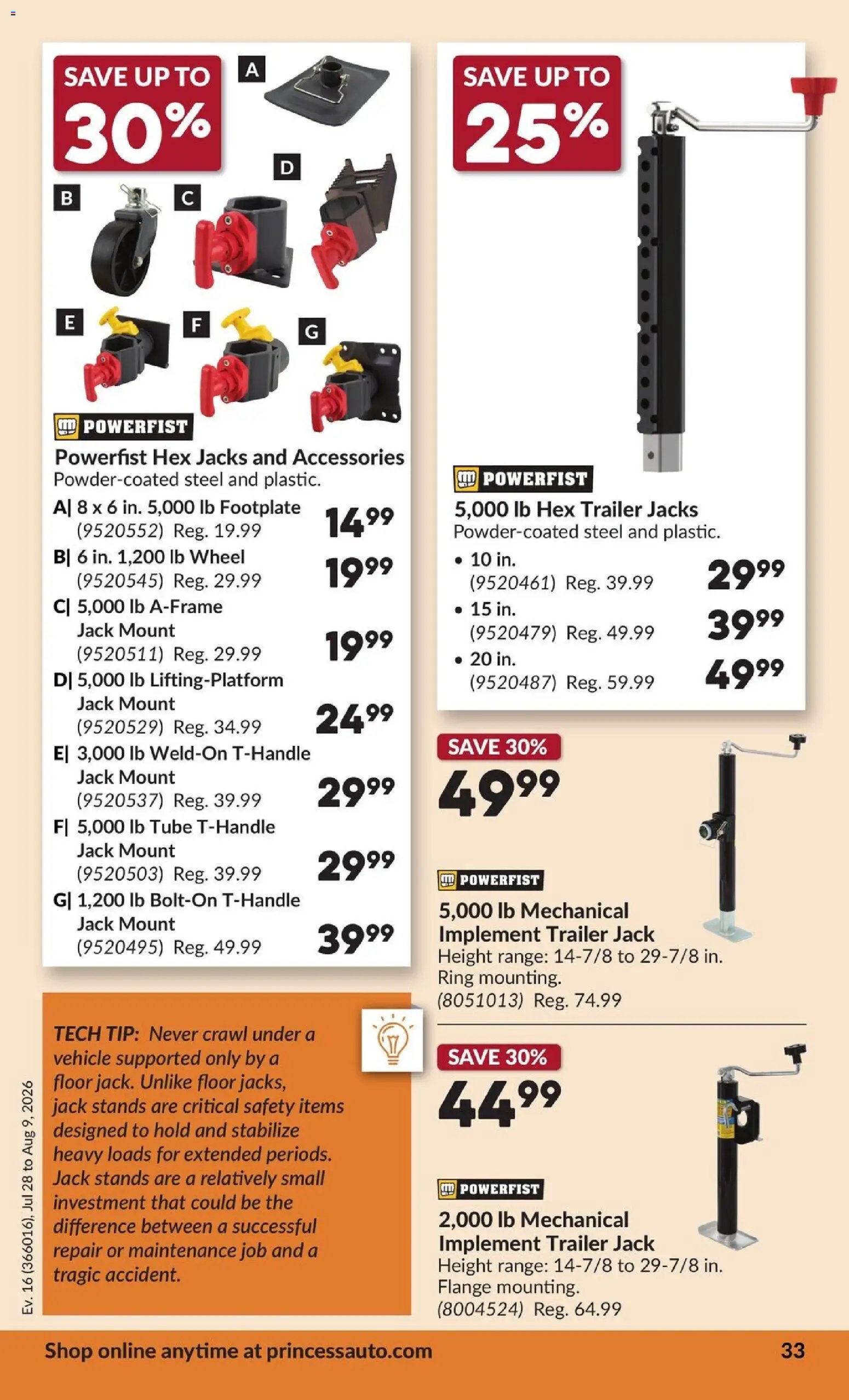 Princess Auto flyer - 2 Week Sale!