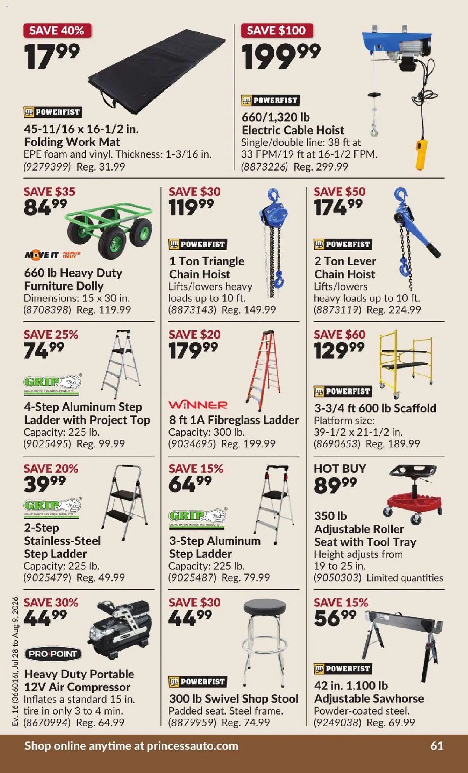 Princess Auto flyer - 2 Week Sale!