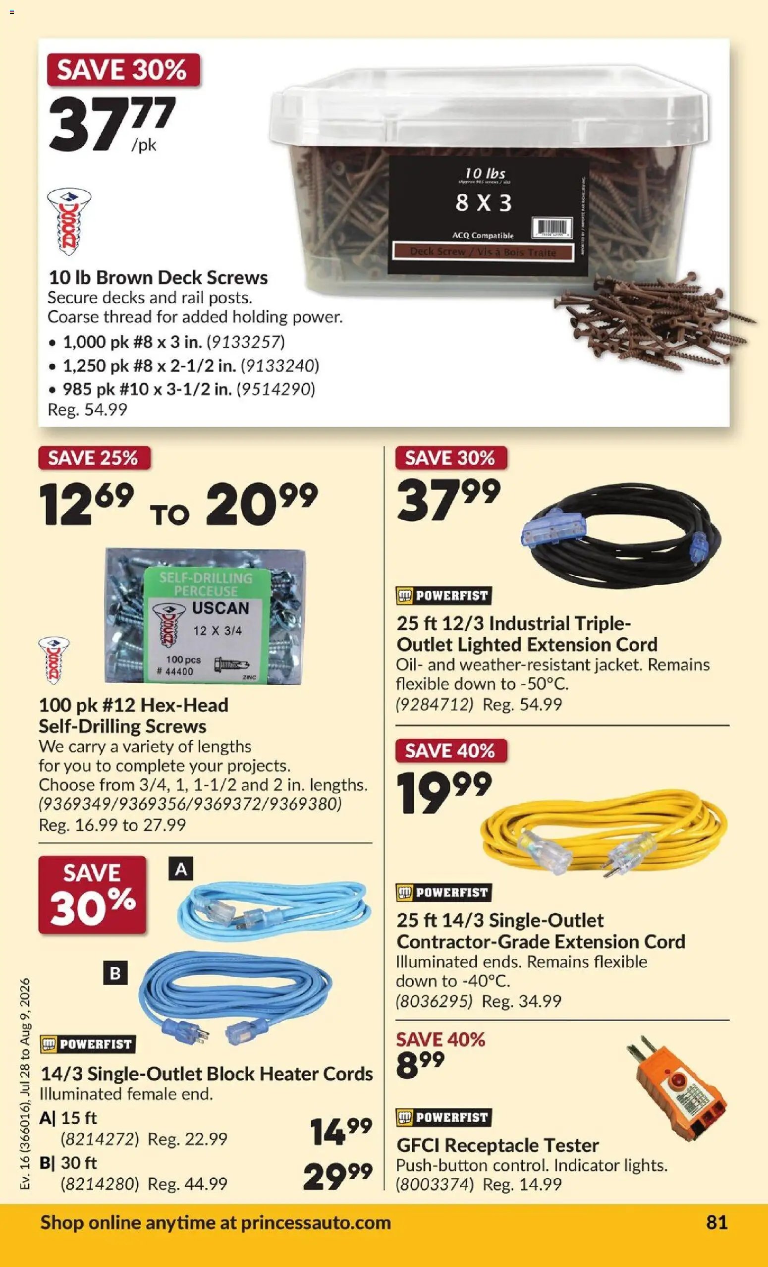 Princess Auto flyer - 2 Week Sale!