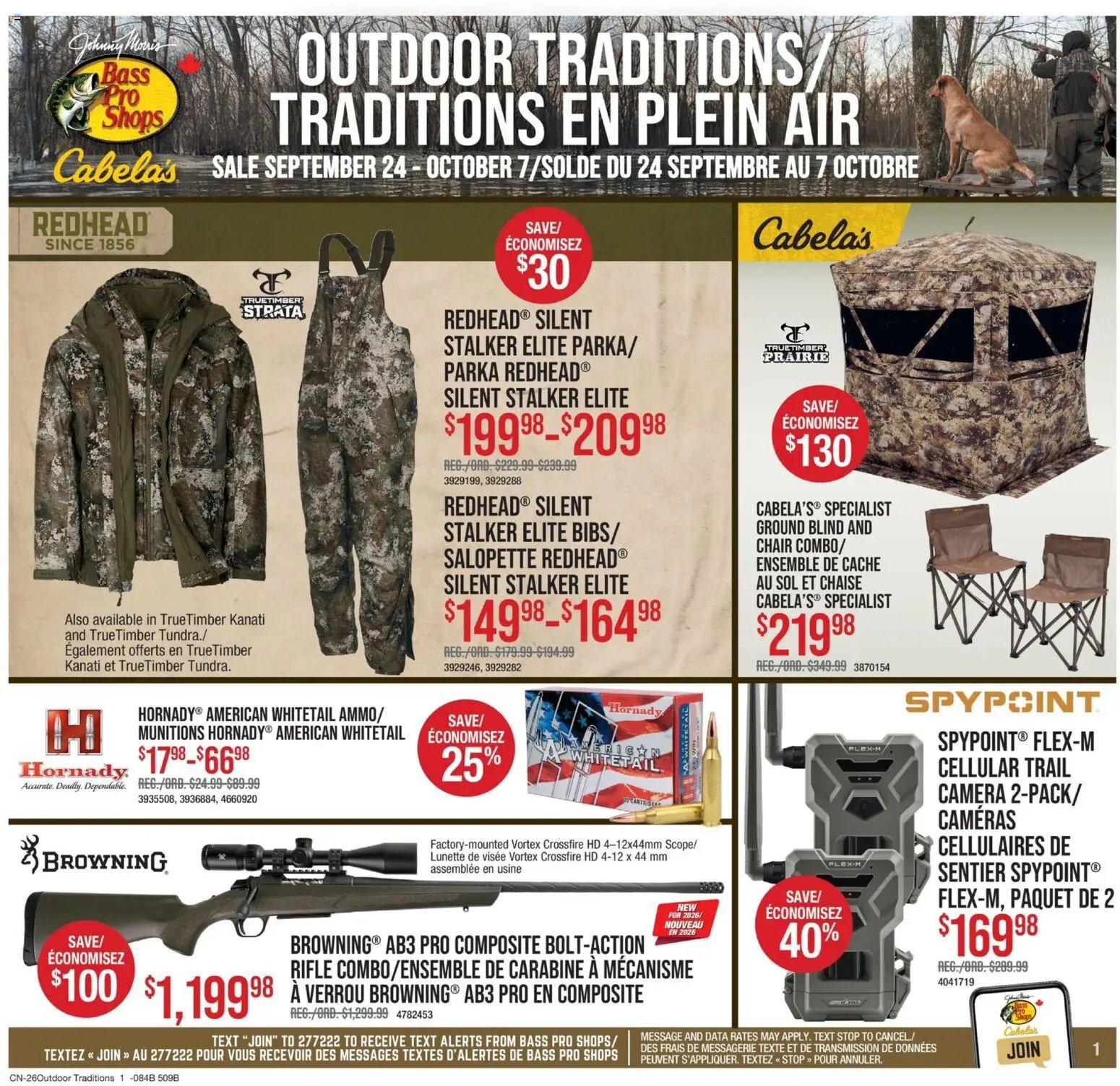 Cabelas weekly flyer / circulaire
