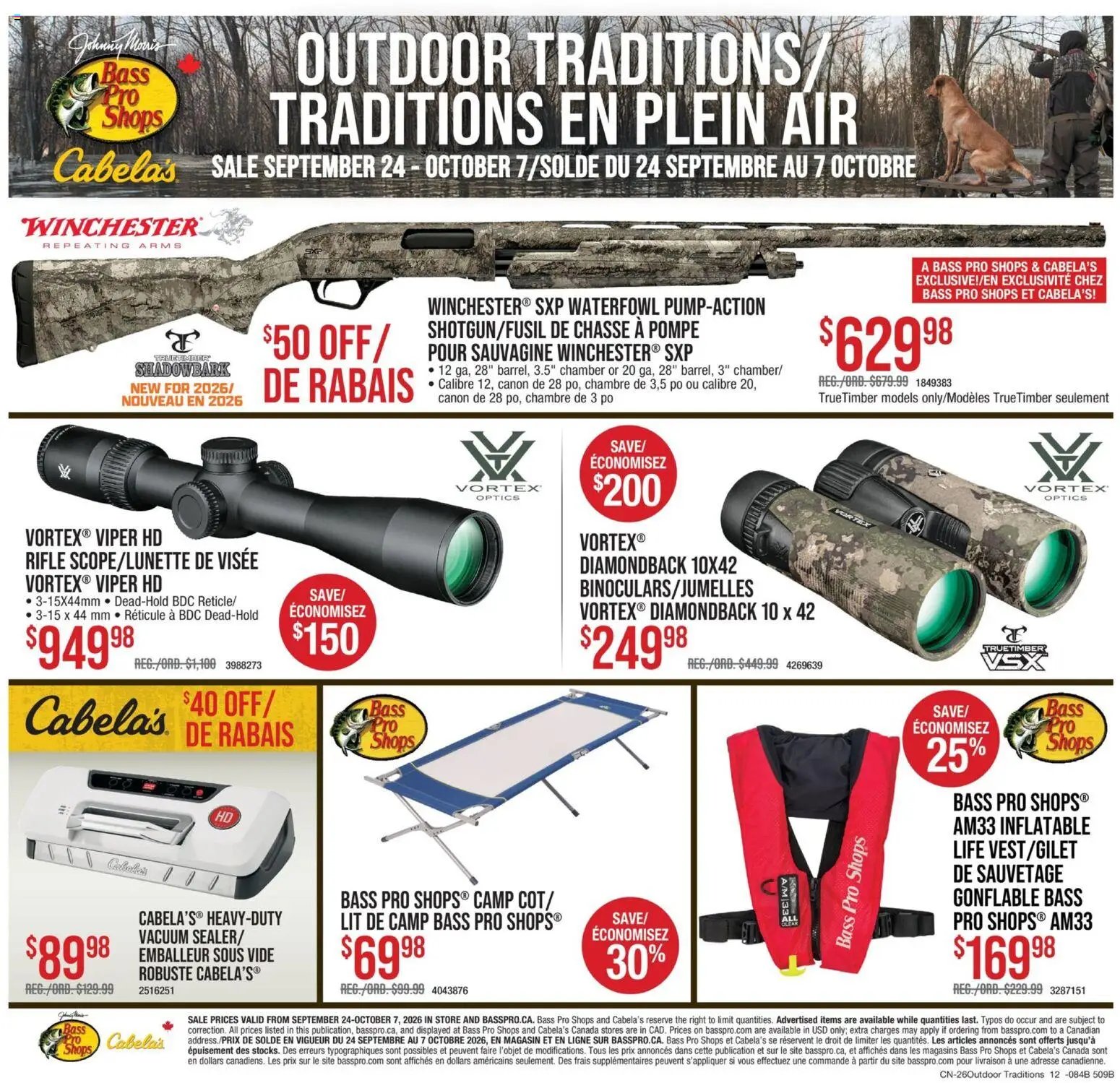 Cabelas weekly flyer / circulaire
