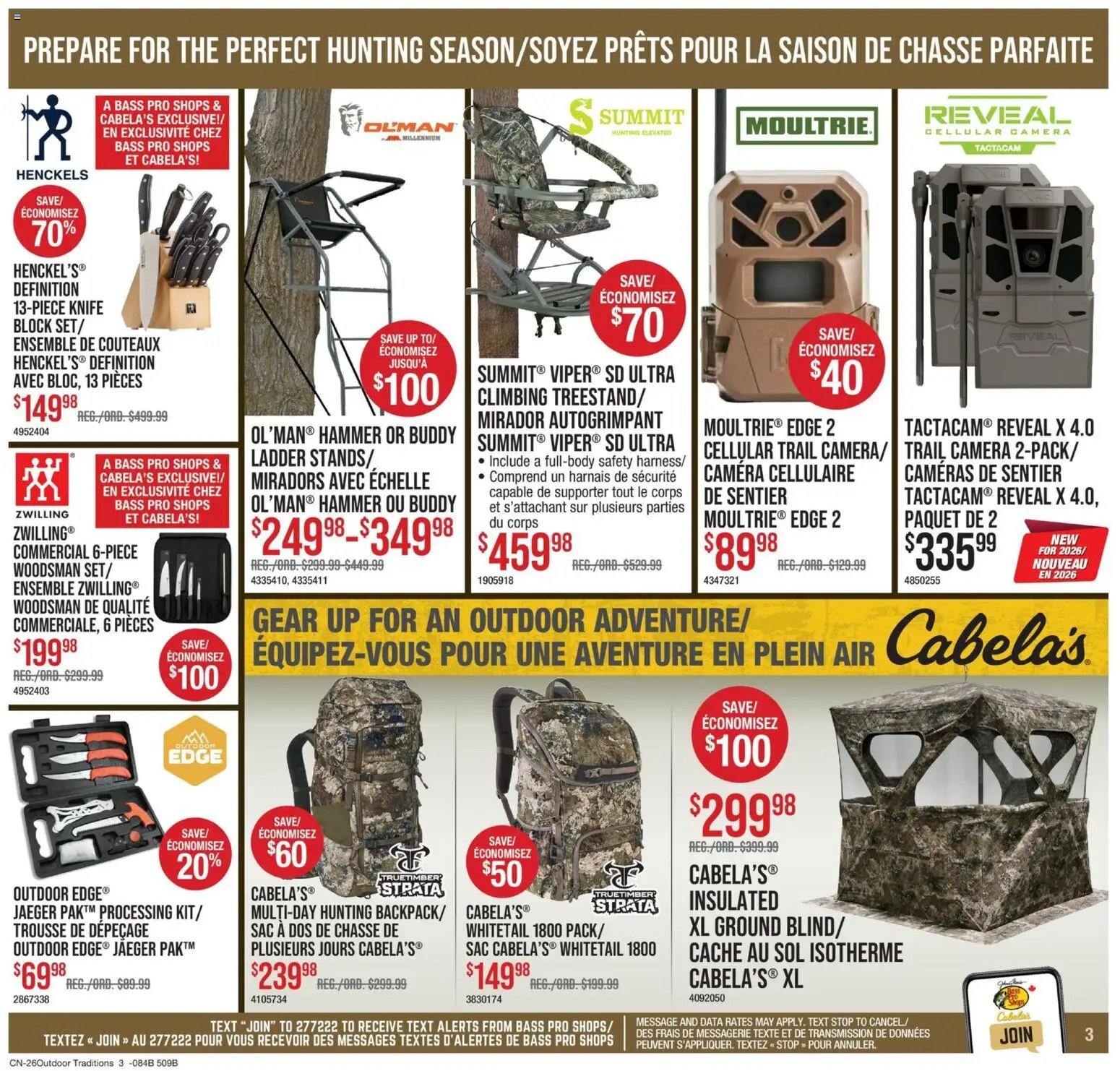 Cabelas weekly flyer / circulaire