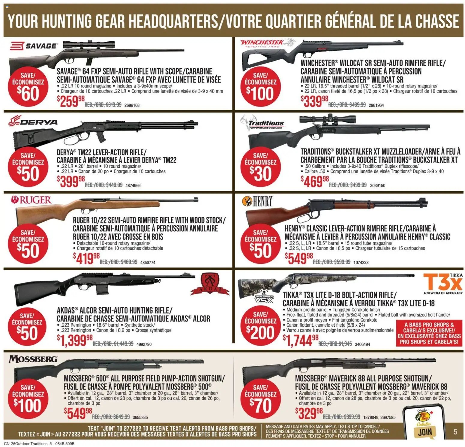Cabelas weekly flyer / circulaire