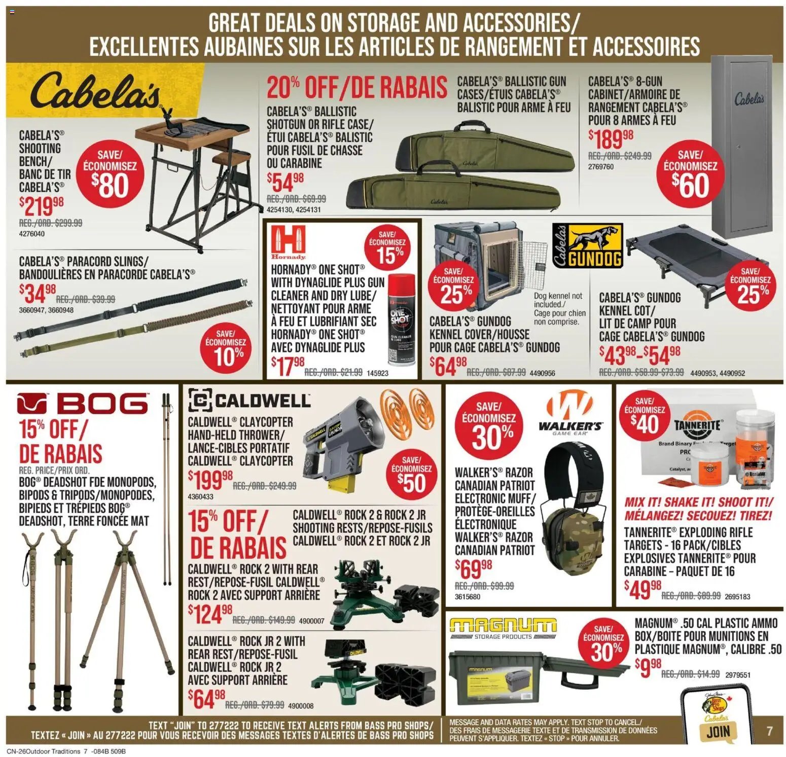 Cabelas weekly flyer / circulaire
