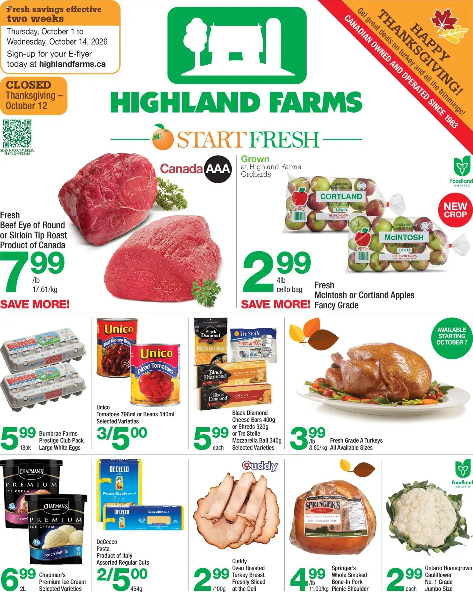 Highland Farms weekly flyer / circulaire