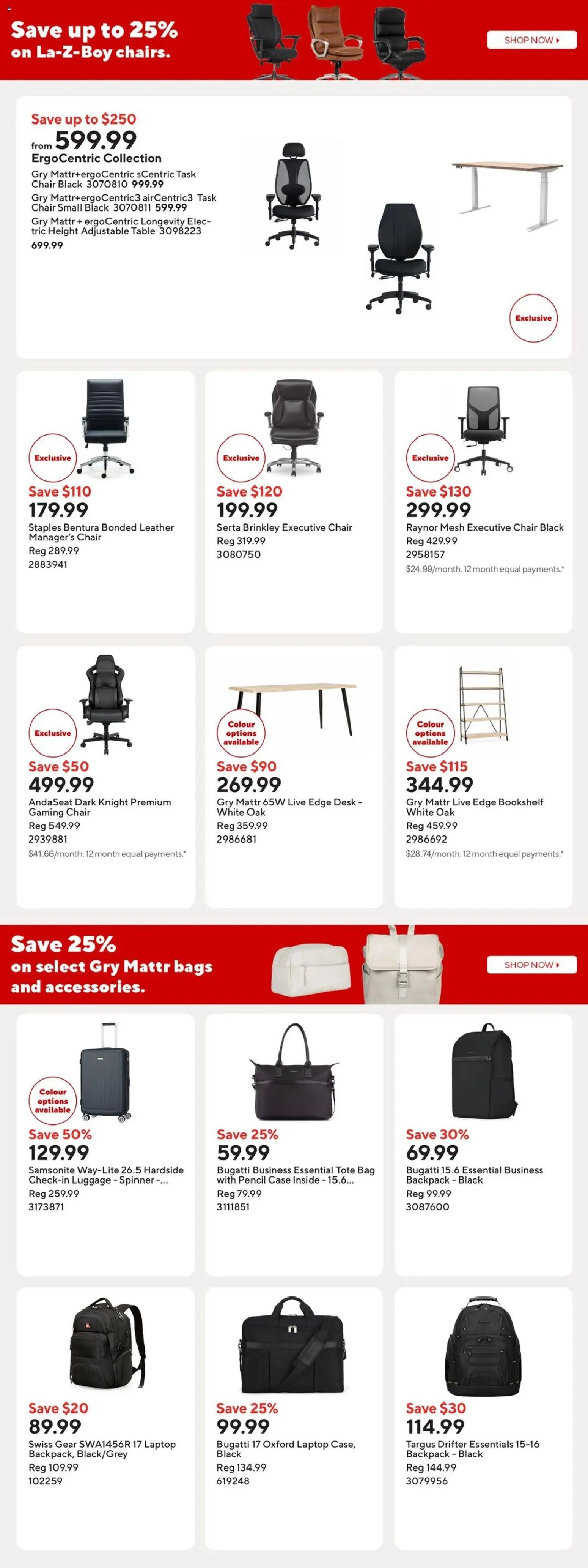 Staples weekly flyer / circulaire