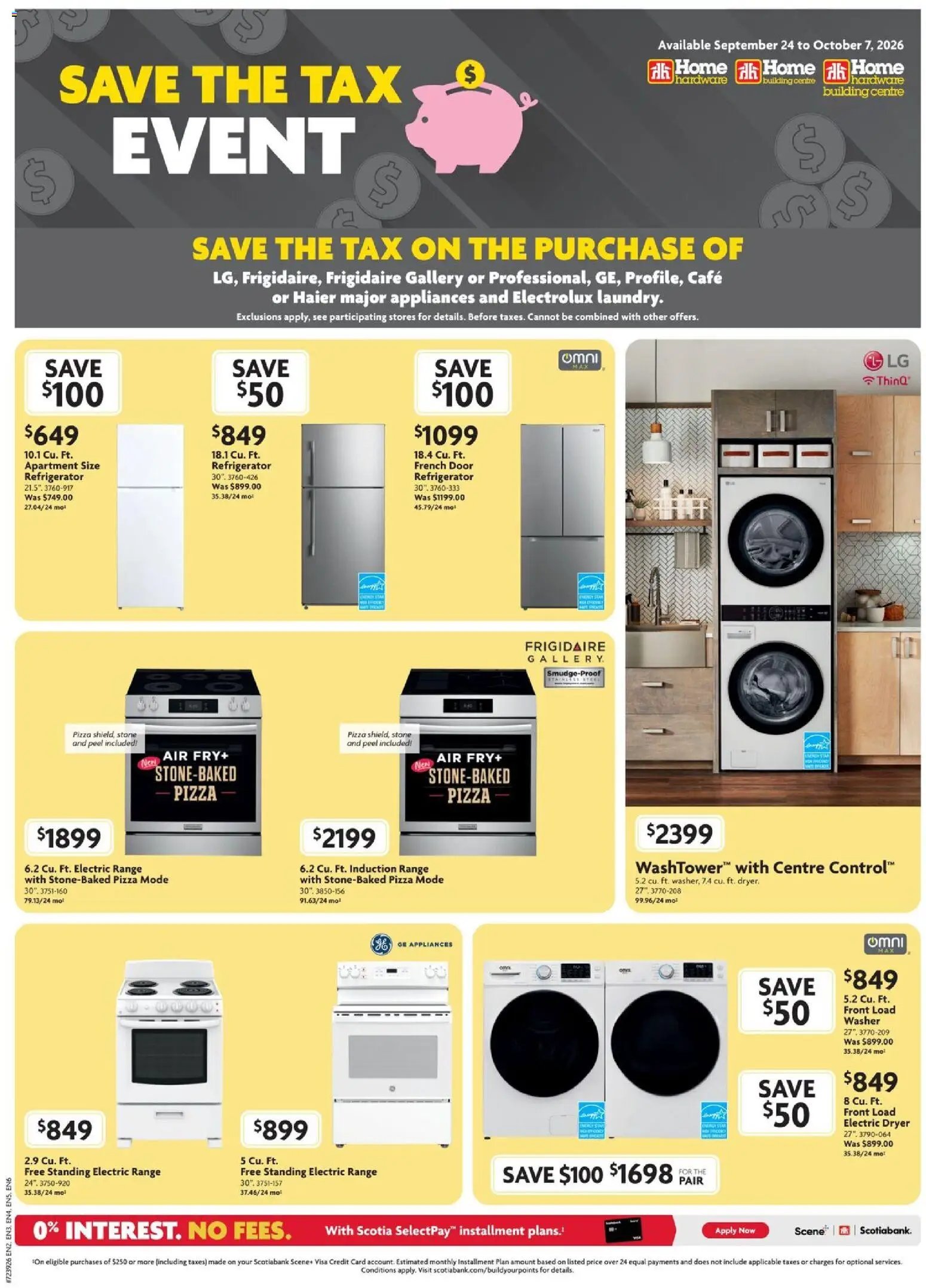 Home Hardware flyer - Save the tax event