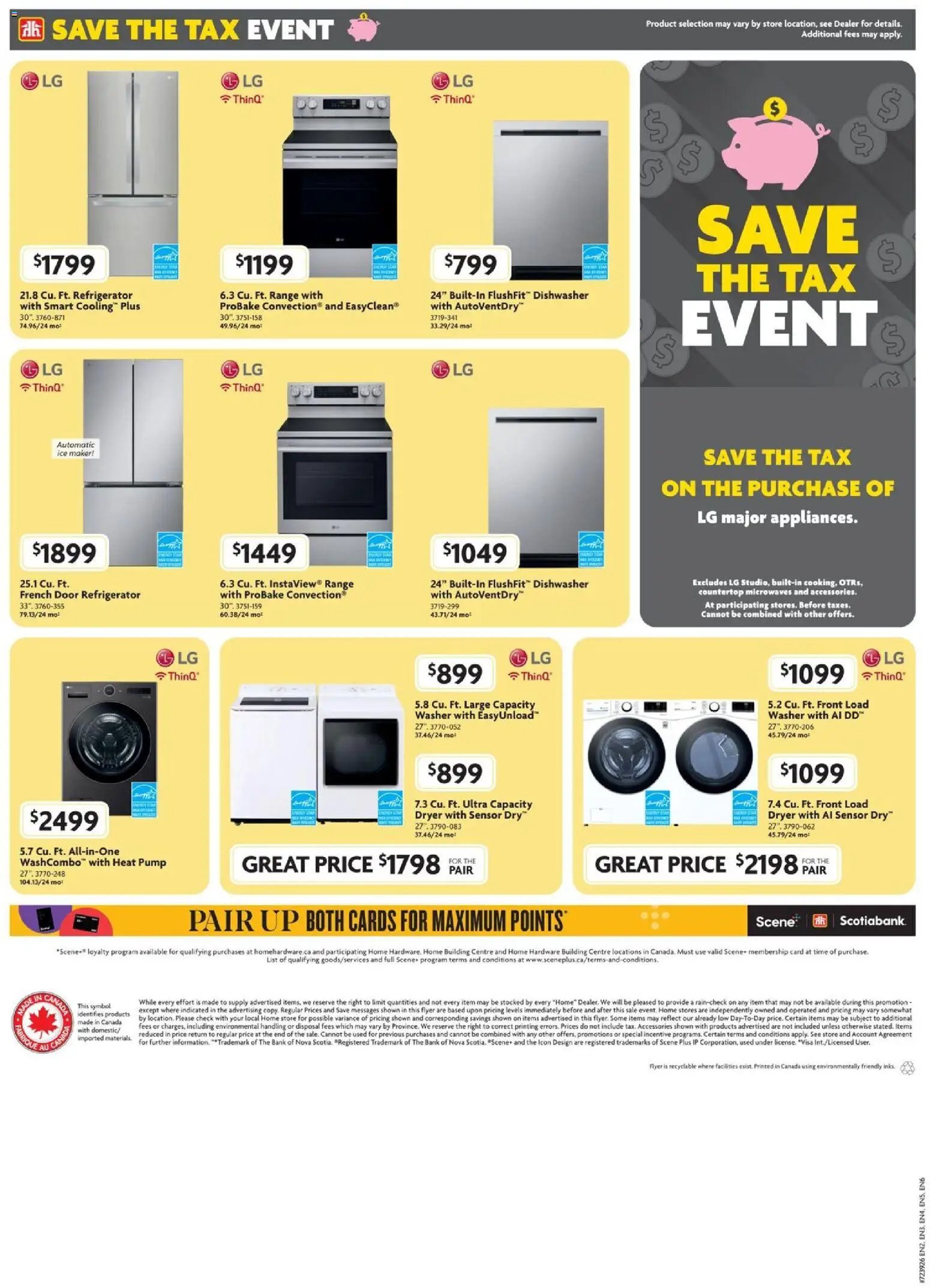 Home Hardware flyer - Save the tax event