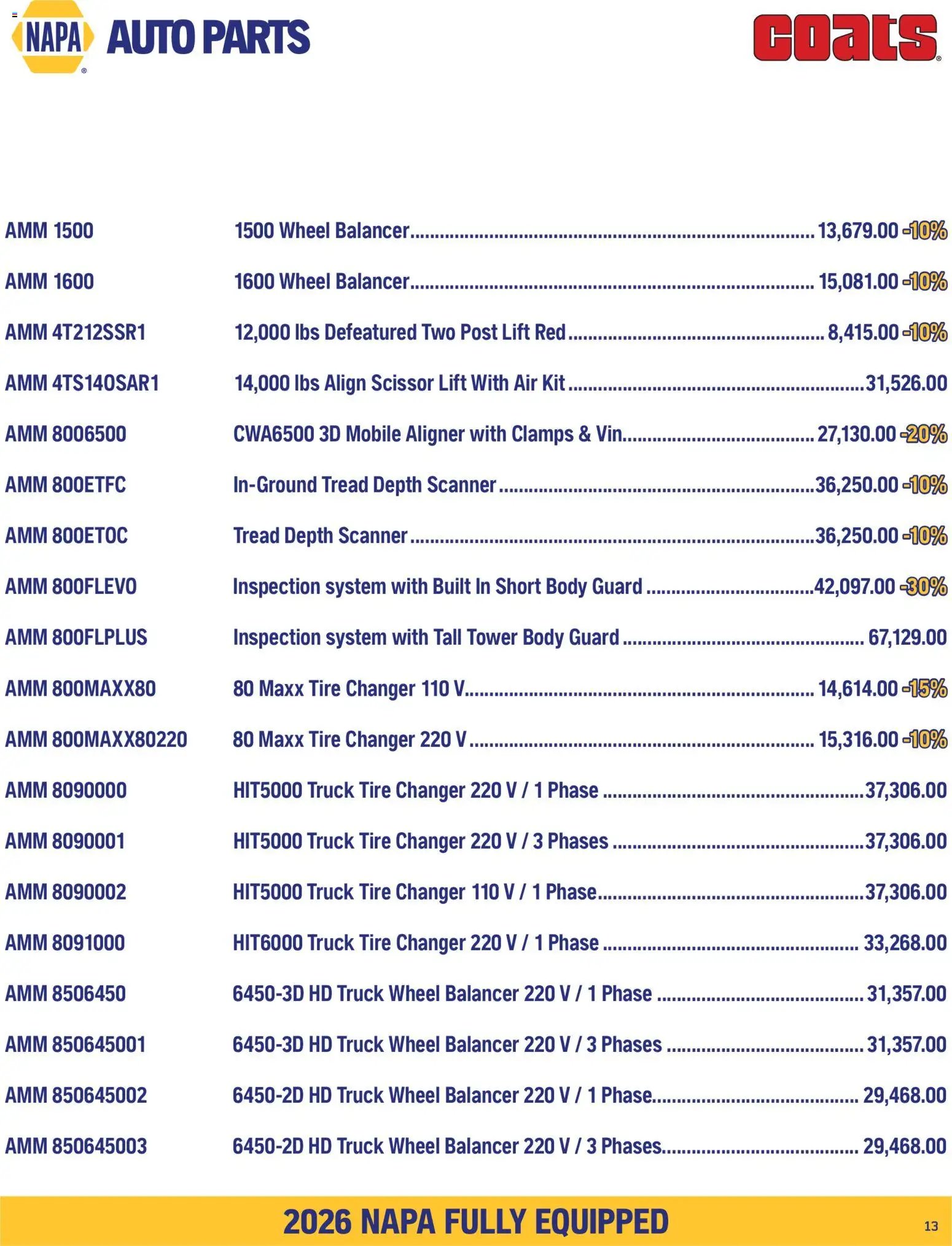 NAPA Auto Parts flyer - Fully Equipped September-October 2026