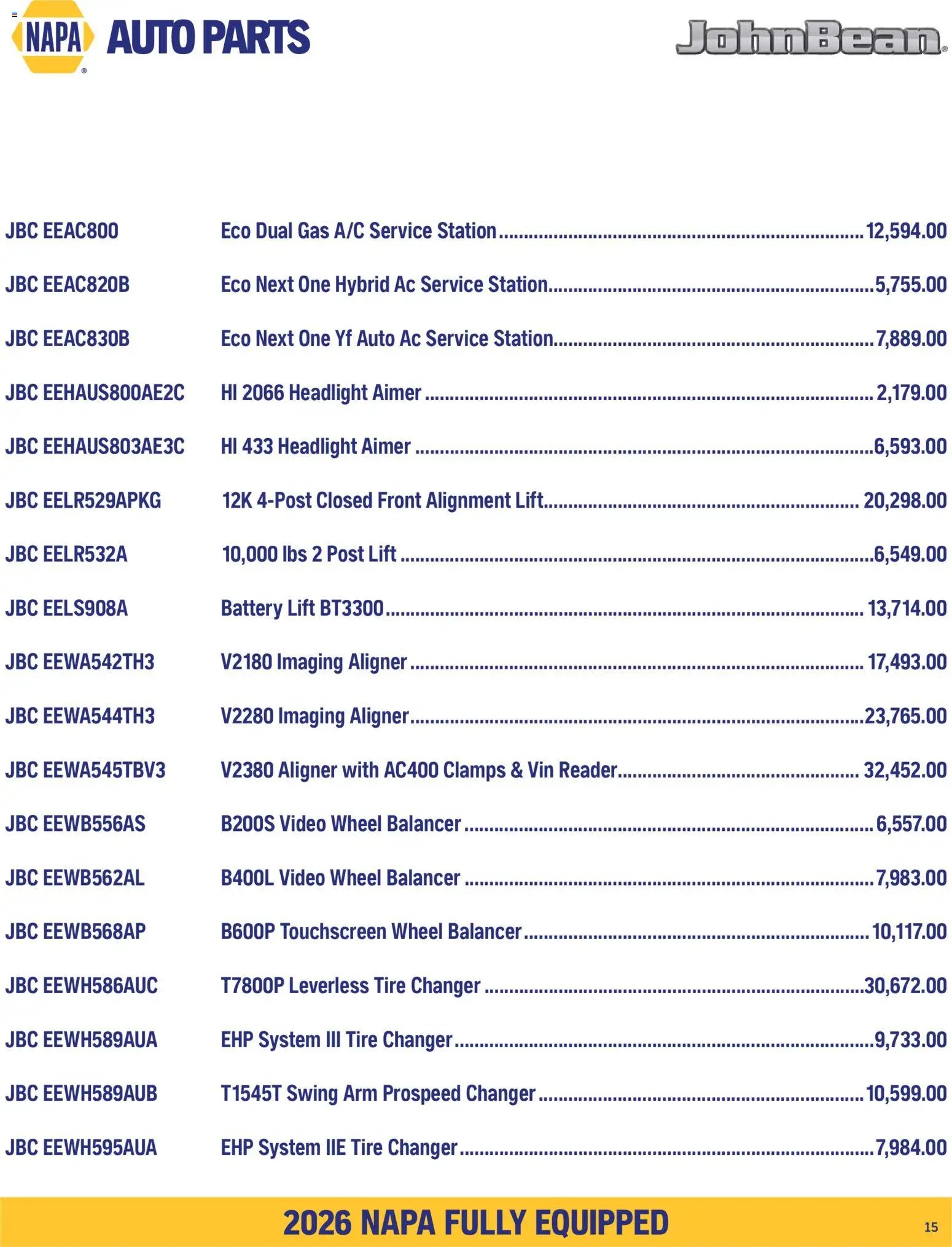 NAPA Auto Parts flyer - Fully Equipped September-October 2026
