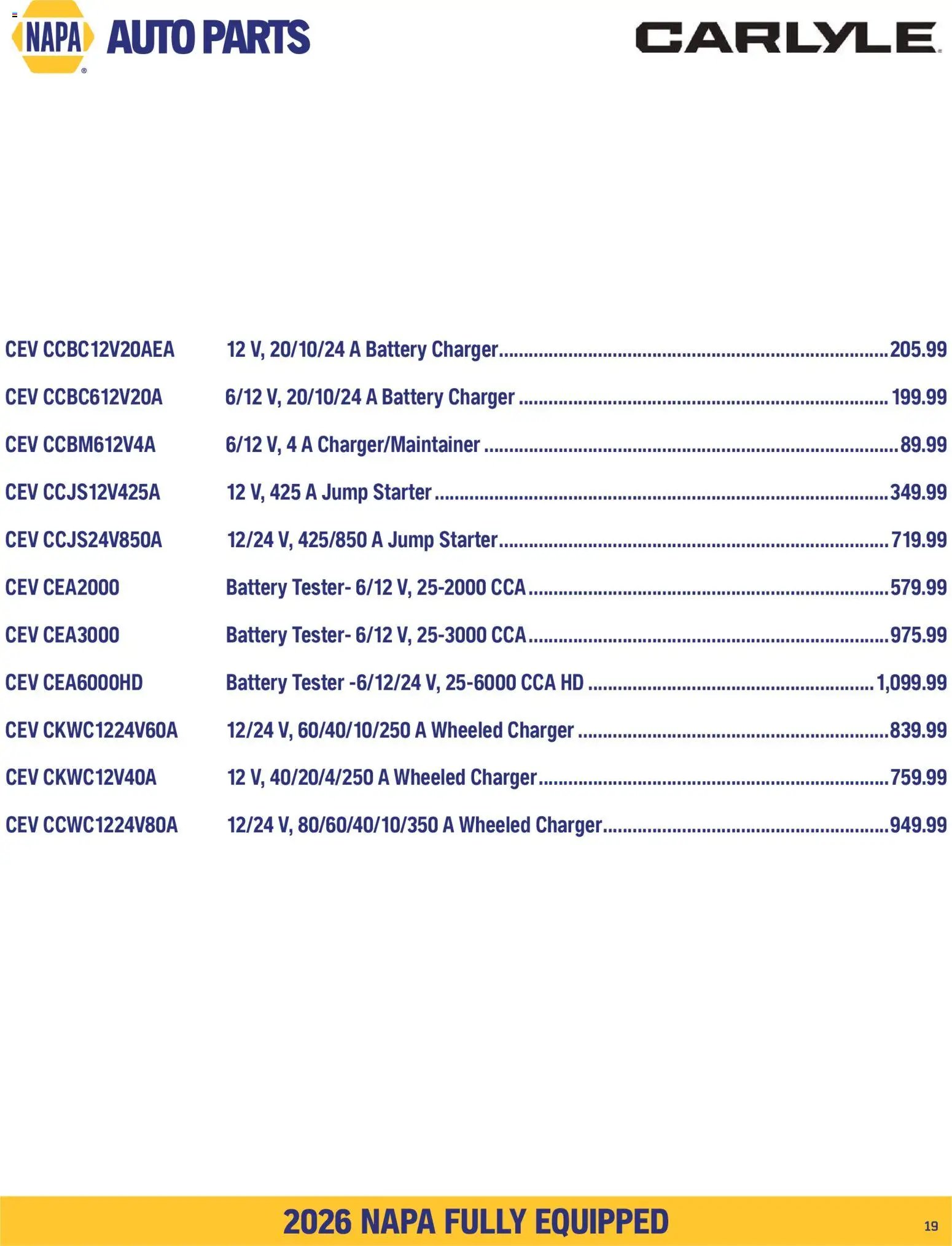 NAPA Auto Parts flyer - Fully Equipped September-October 2026