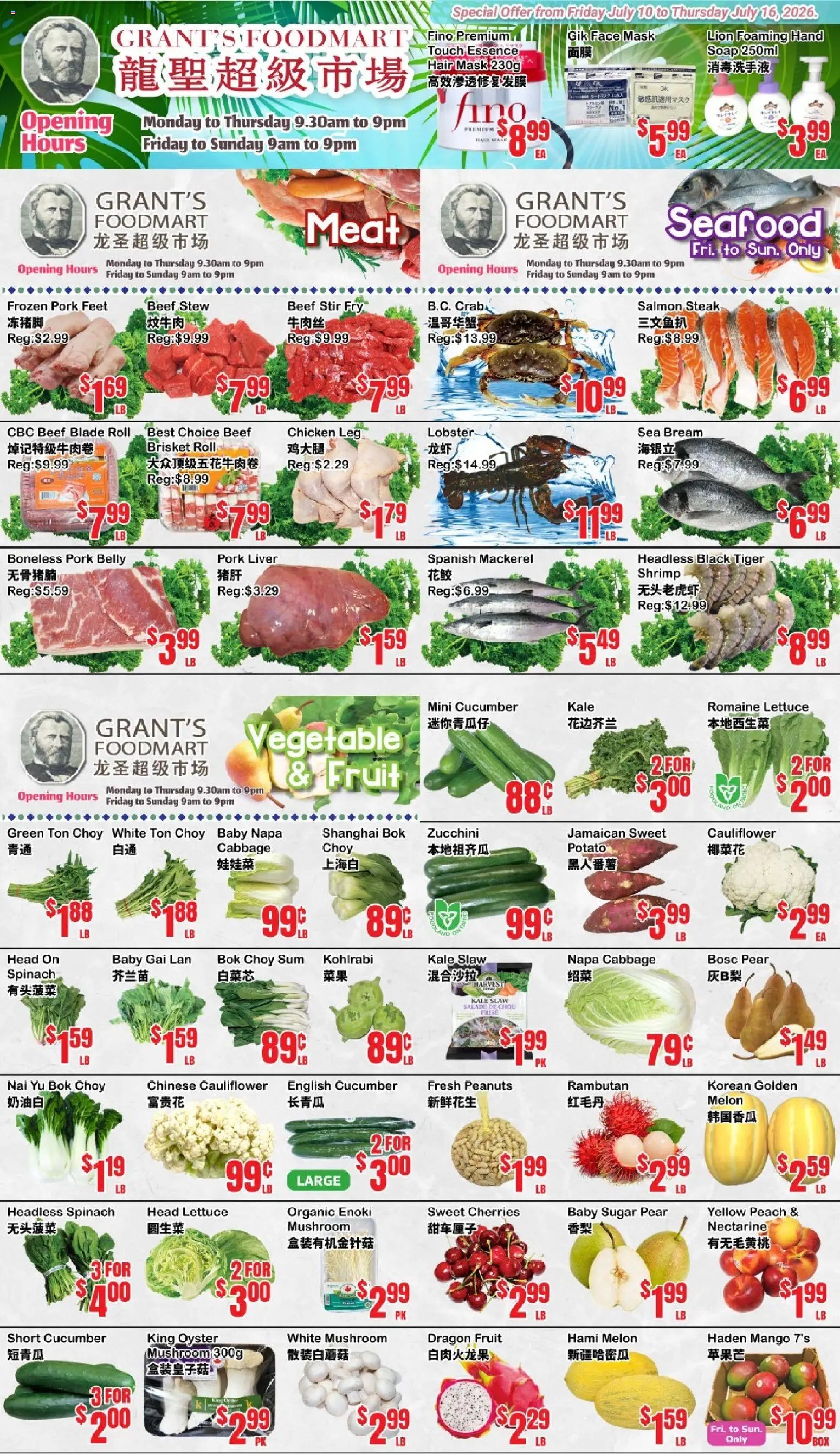 Oceans weekly flyer - Grant’s Foodmart