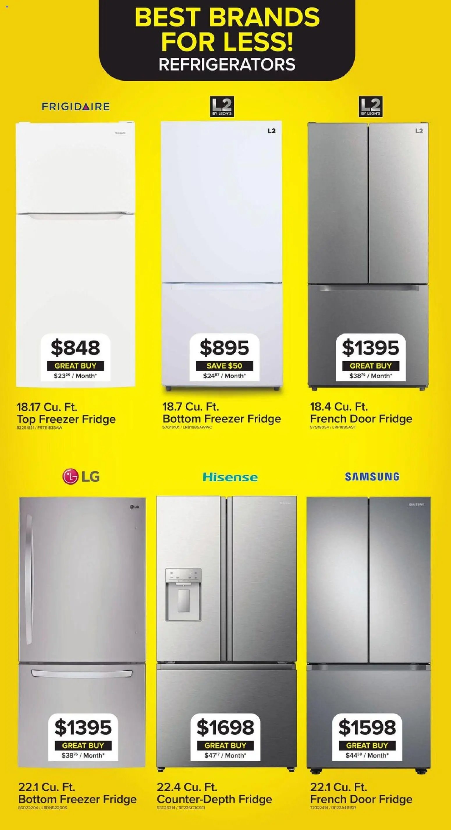 Leon's flyer - BBFL Appliances