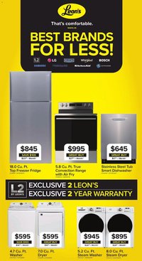 Leon's flyer - BBFL Appliances