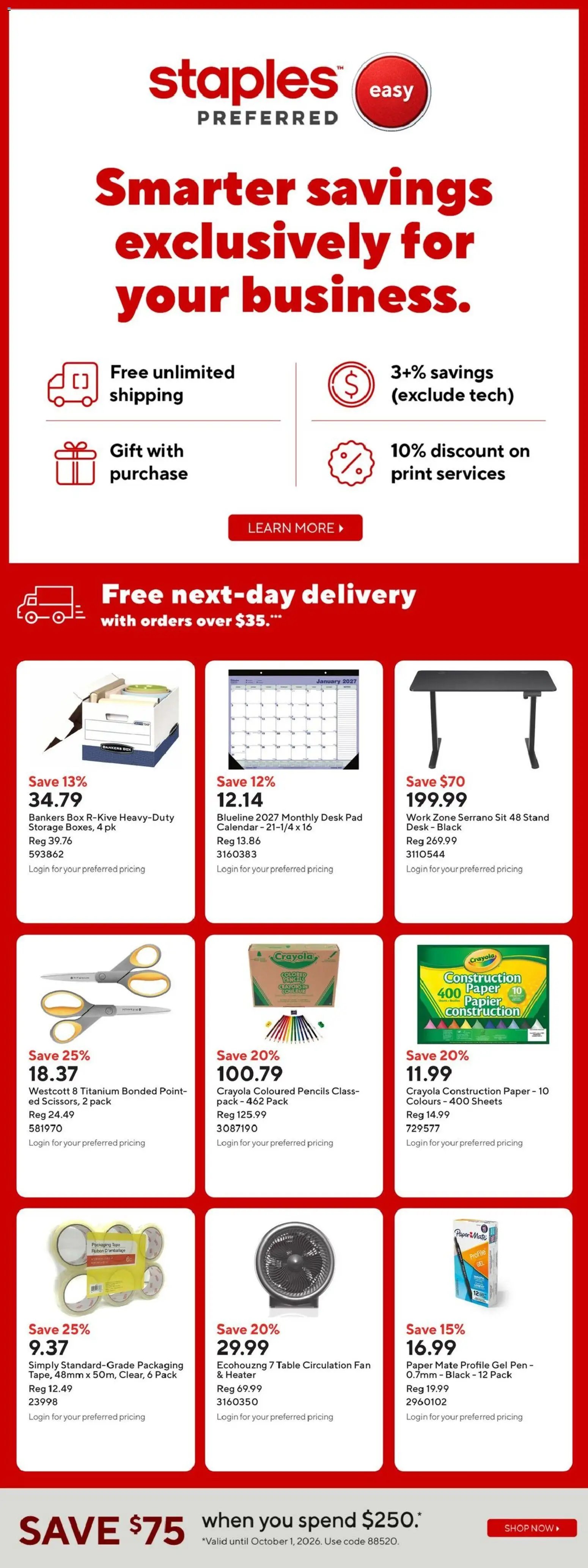Staples weekly flyer