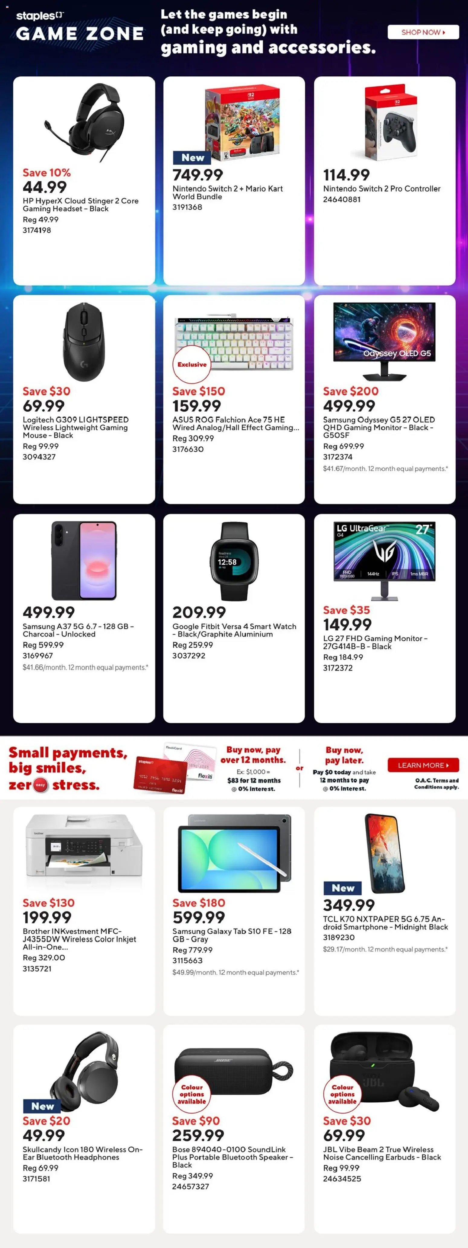 Staples weekly flyer