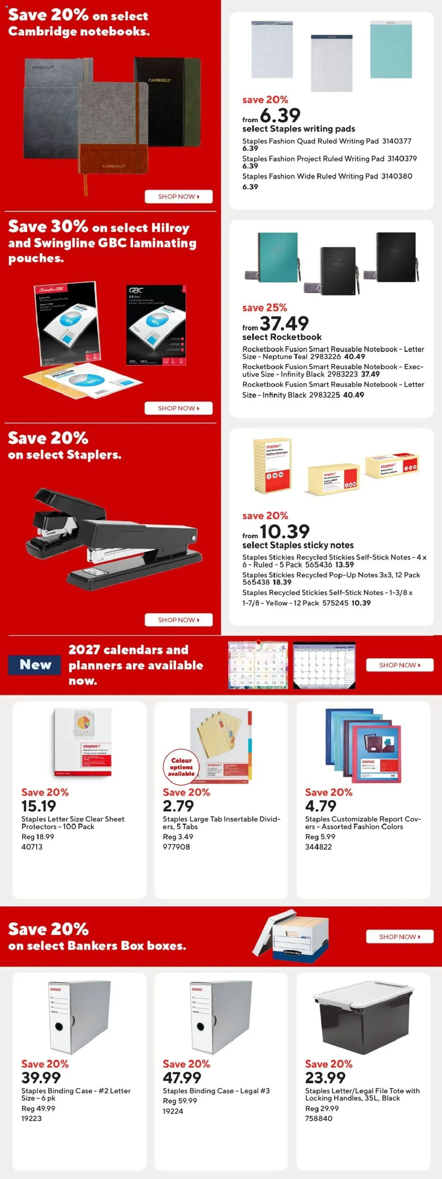 Staples weekly flyer