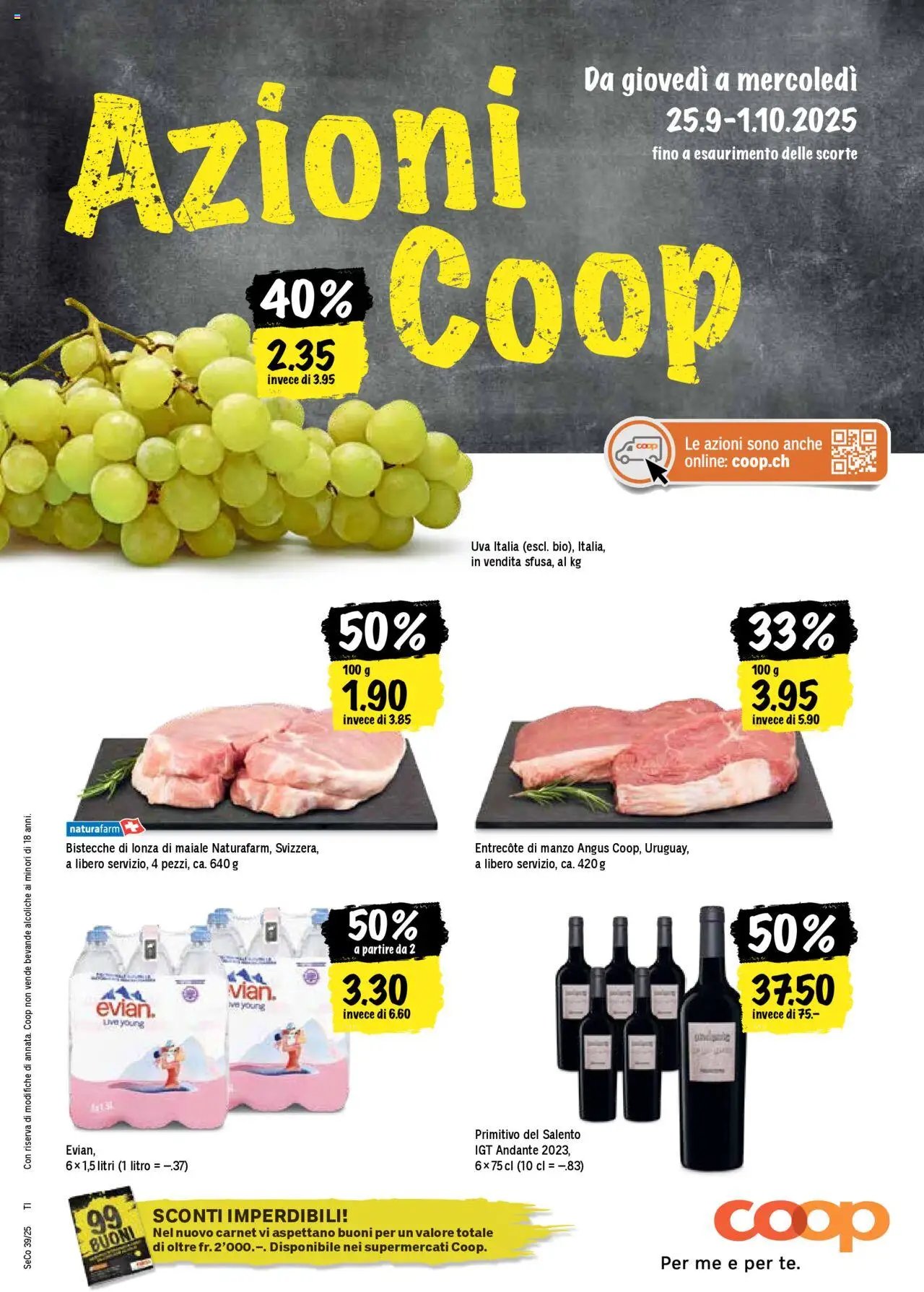 Coop - Una settimana di azioni (2025-09-25 - 2025-10-01)