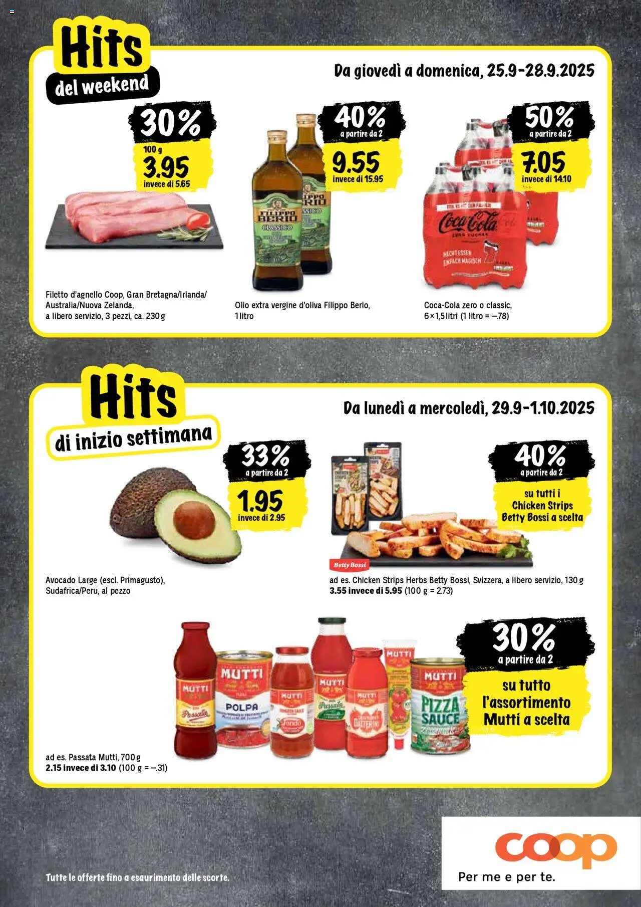 Coop - Una settimana di azioni (2025-09-25 - 2025-10-01)