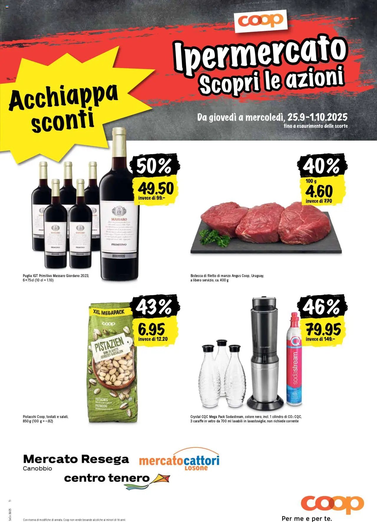 Coop - Una settimana di azioni (2025-09-25 - 2025-10-01)