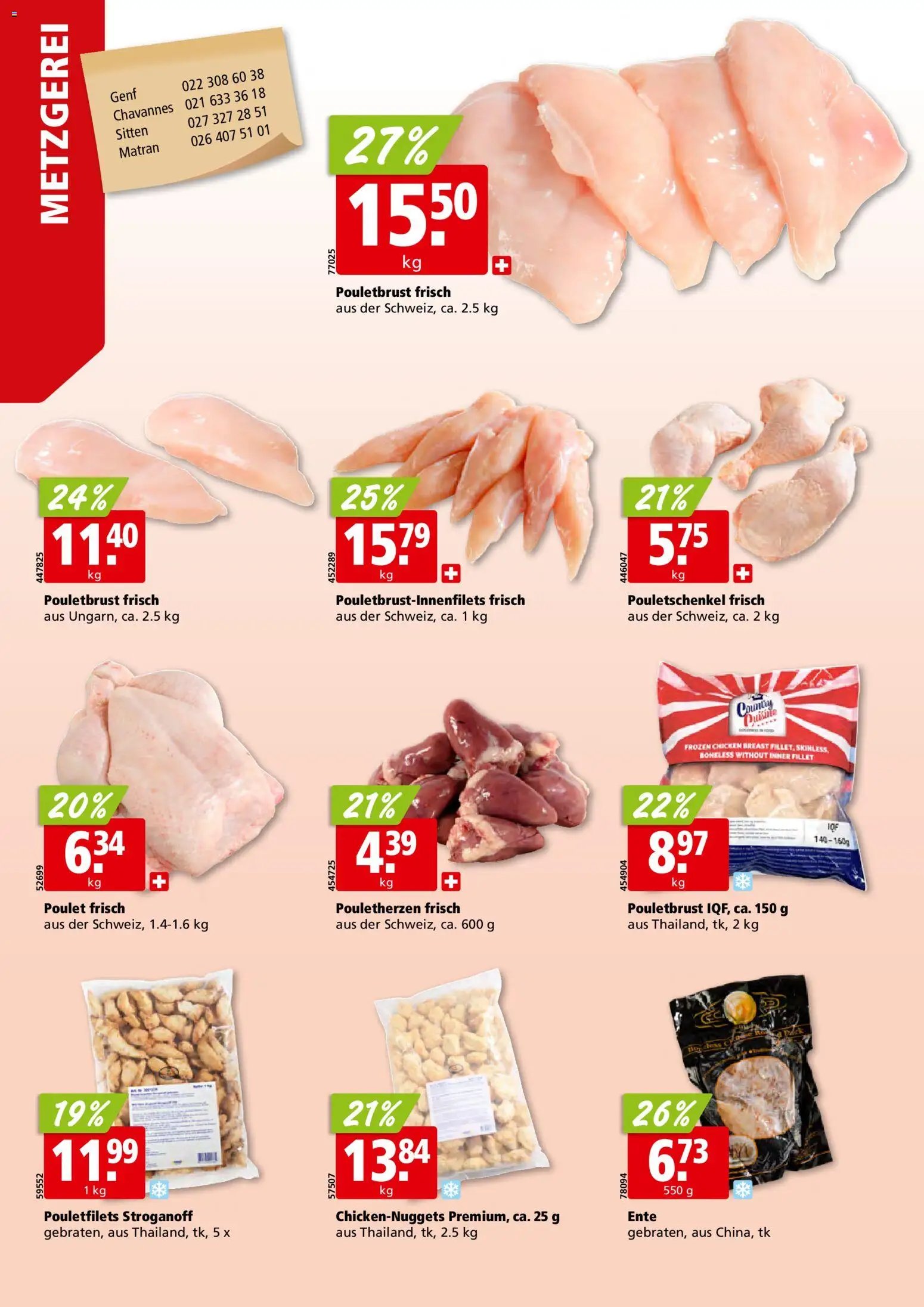 Aligro Aktionen Chavannes, Matran, Genf, Sitten (2025-11-24 - 2025-11-29) | 2