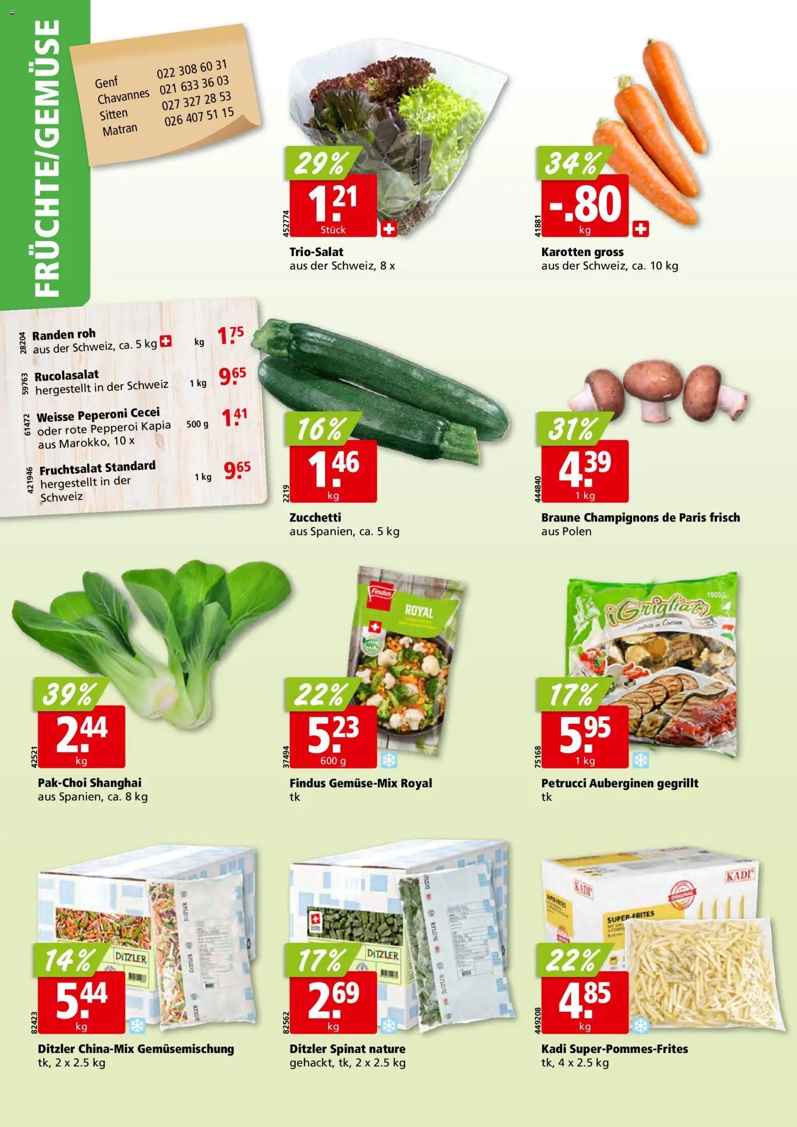 Aligro Aktionen Chavannes, Matran, Genf, Sitten (2025-11-24 - 2025-11-29) | 14