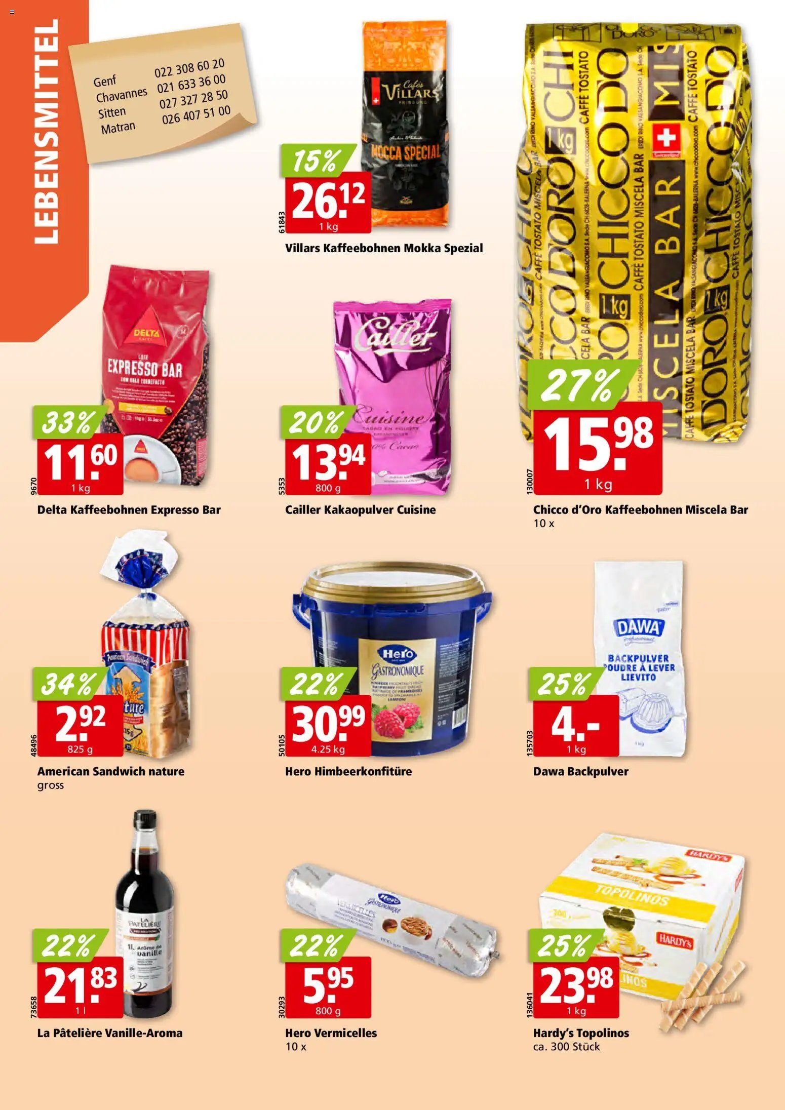 Aligro Aktionen Chavannes, Matran, Genf, Sitten (2025-11-24 - 2025-11-29) | 24