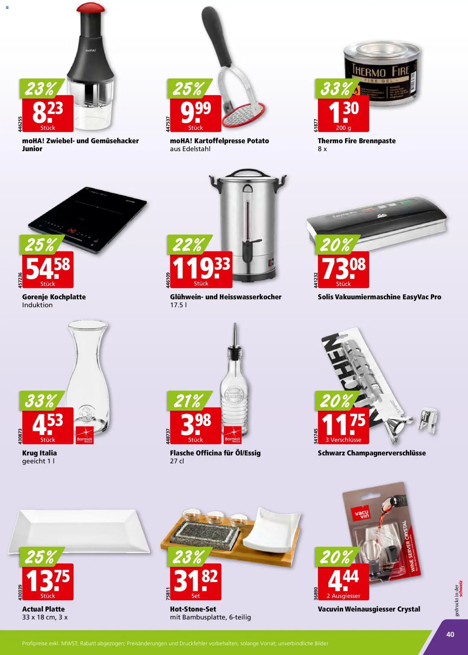 Aligro Aktionen Chavannes, Matran, Genf, Sitten (2025-11-24 - 2025-11-29) | 40