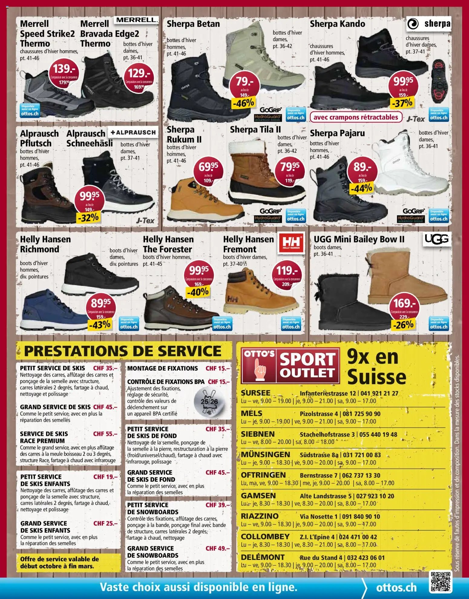 Otto's aktionen Spécial sports d'hiver