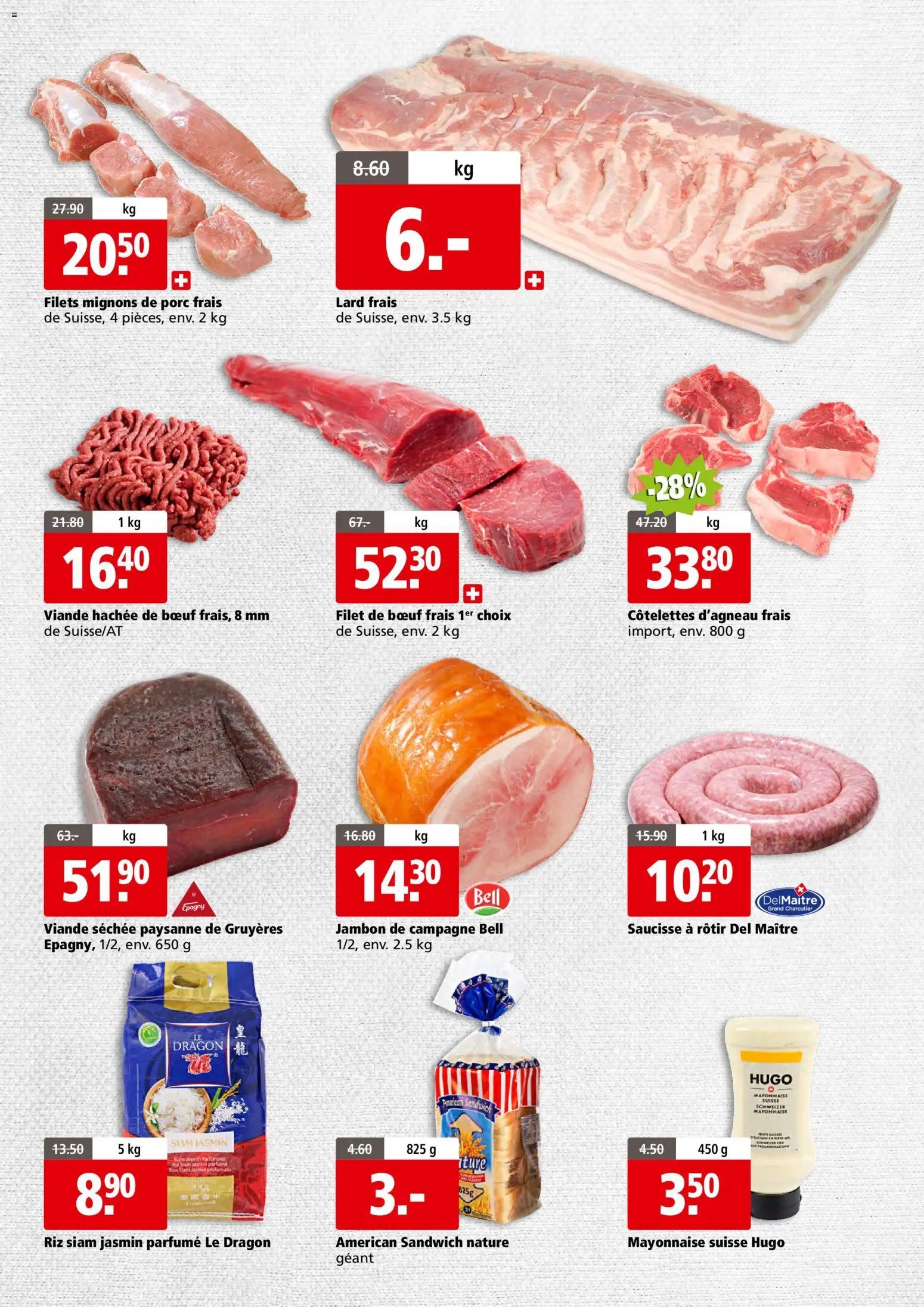 Aligro aktionen Business Chavannes, Matran, Genève, Sion