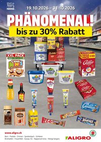 Aligro aktionen Nestlé Schlieren, Gossau SG, Frauenfeld, Rapperswil-Jona, Sargans, Bern