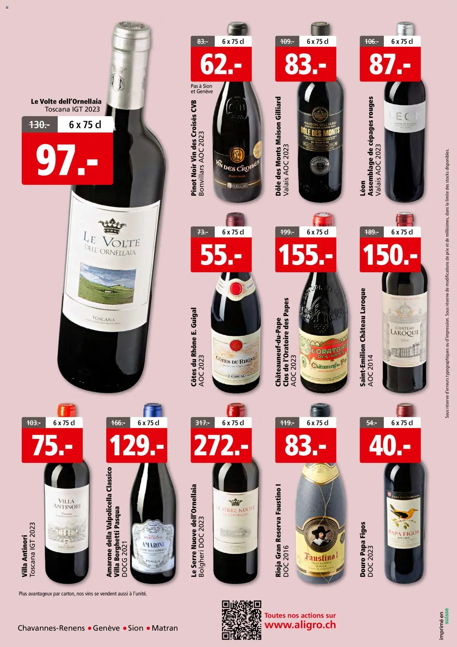 Aligro actionen 2000 Chavannes, Matran, Genève, Sion (2026-03-23 - 2026-03-28) | 16