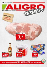 Aligro aktionen Business Schlieren, Gossau SG, Frauenfeld, Rapperswil-Jona, Sargans, Bern
