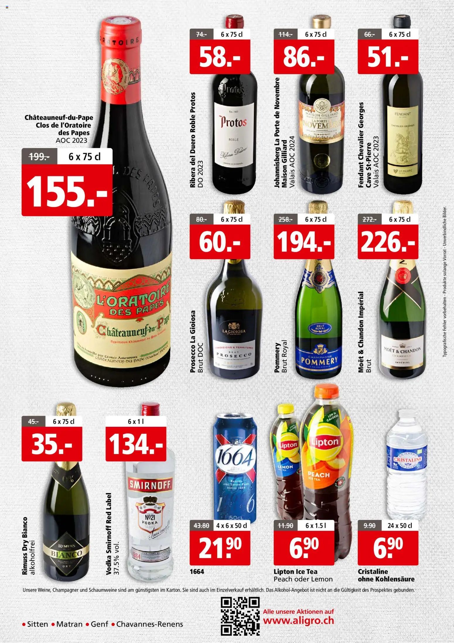 Aligro Aktionen Business Chavannes, Matran, Genf, Sitten (2025-11-24 - 2025-11-29) | 4