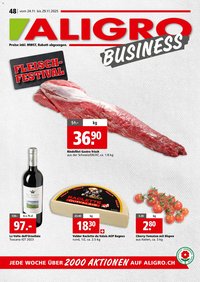 Aligro Aktionen Business Chavannes, Matran, Genf, Sitten (2025-11-24 - 2025-11-29)