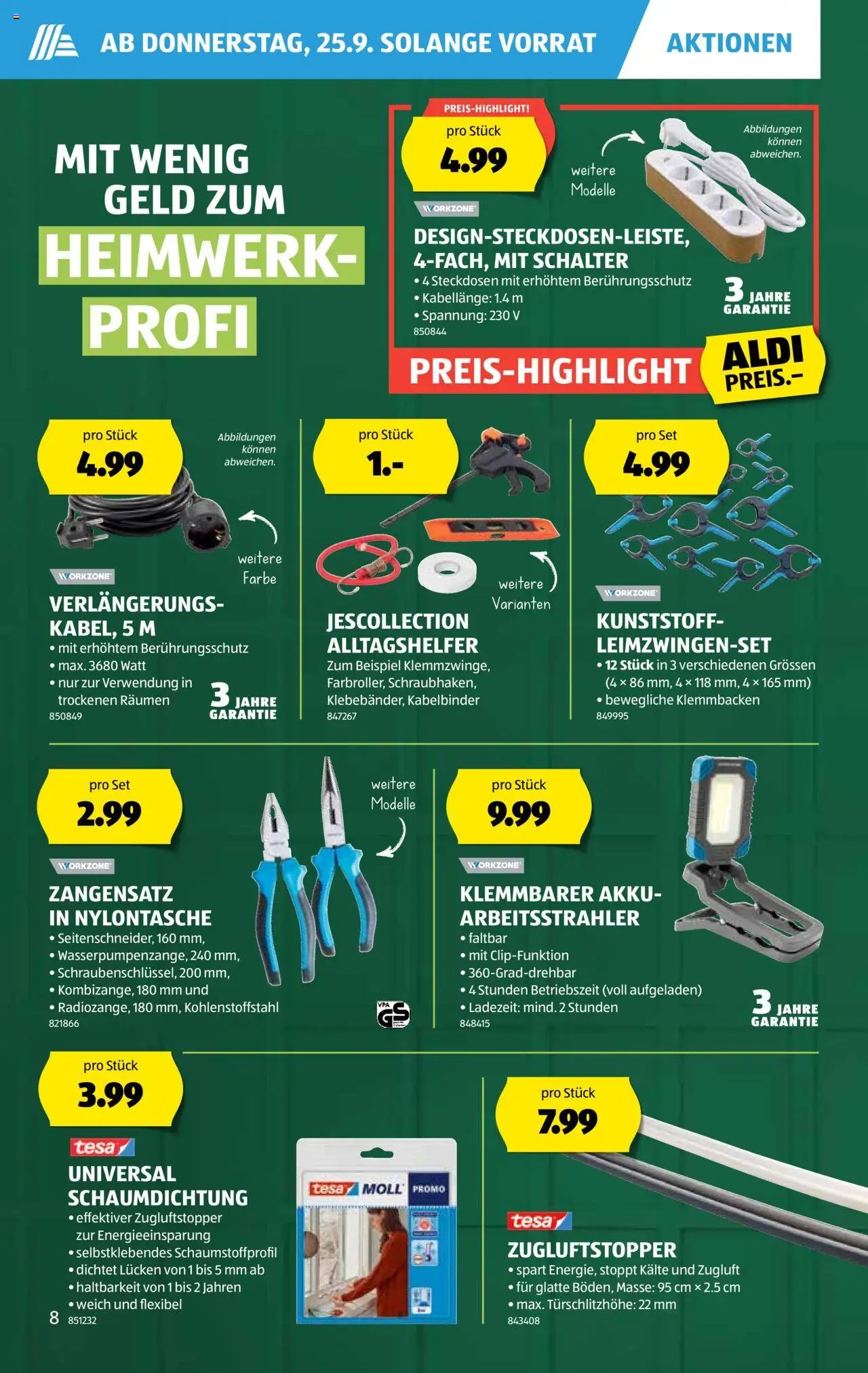 Aldi Aktionen (2025-09-25 - 2025-10-01)