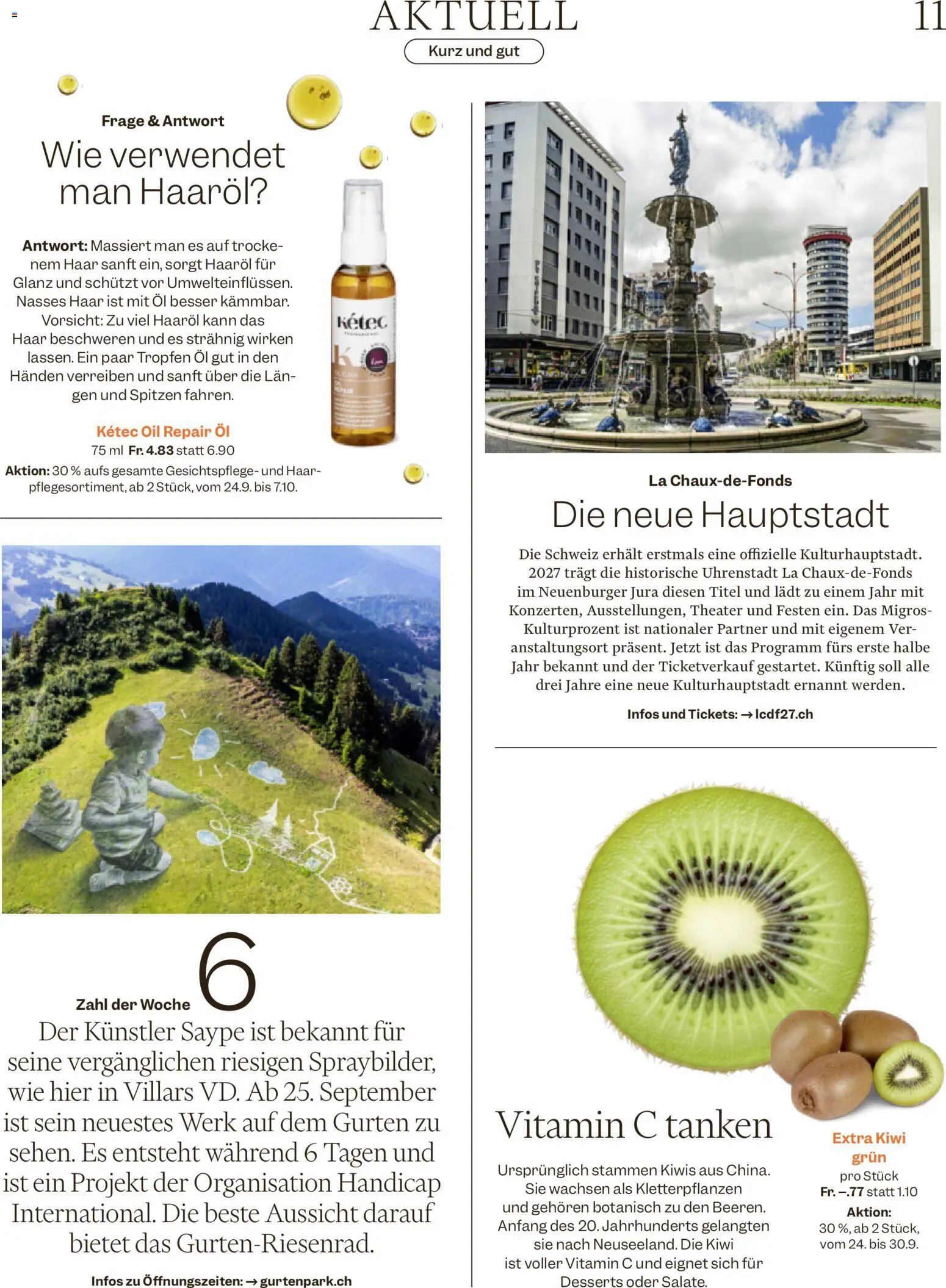 Migros aktionen Magazin