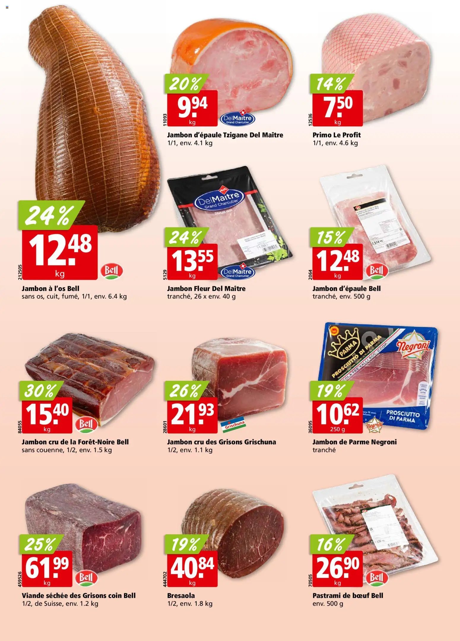 Aligro aktionen Chavannes, Matran, Genève, Sion