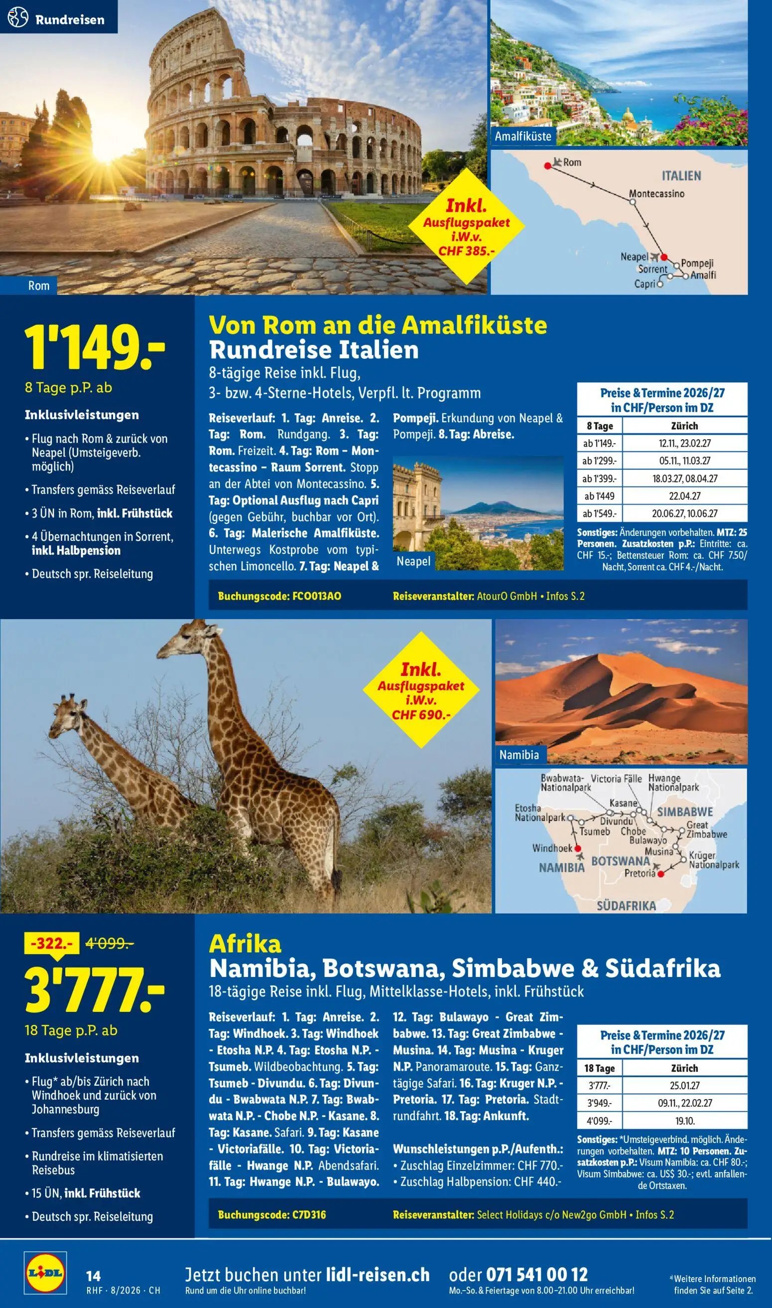 Lidl aktionen Reise-Highlights