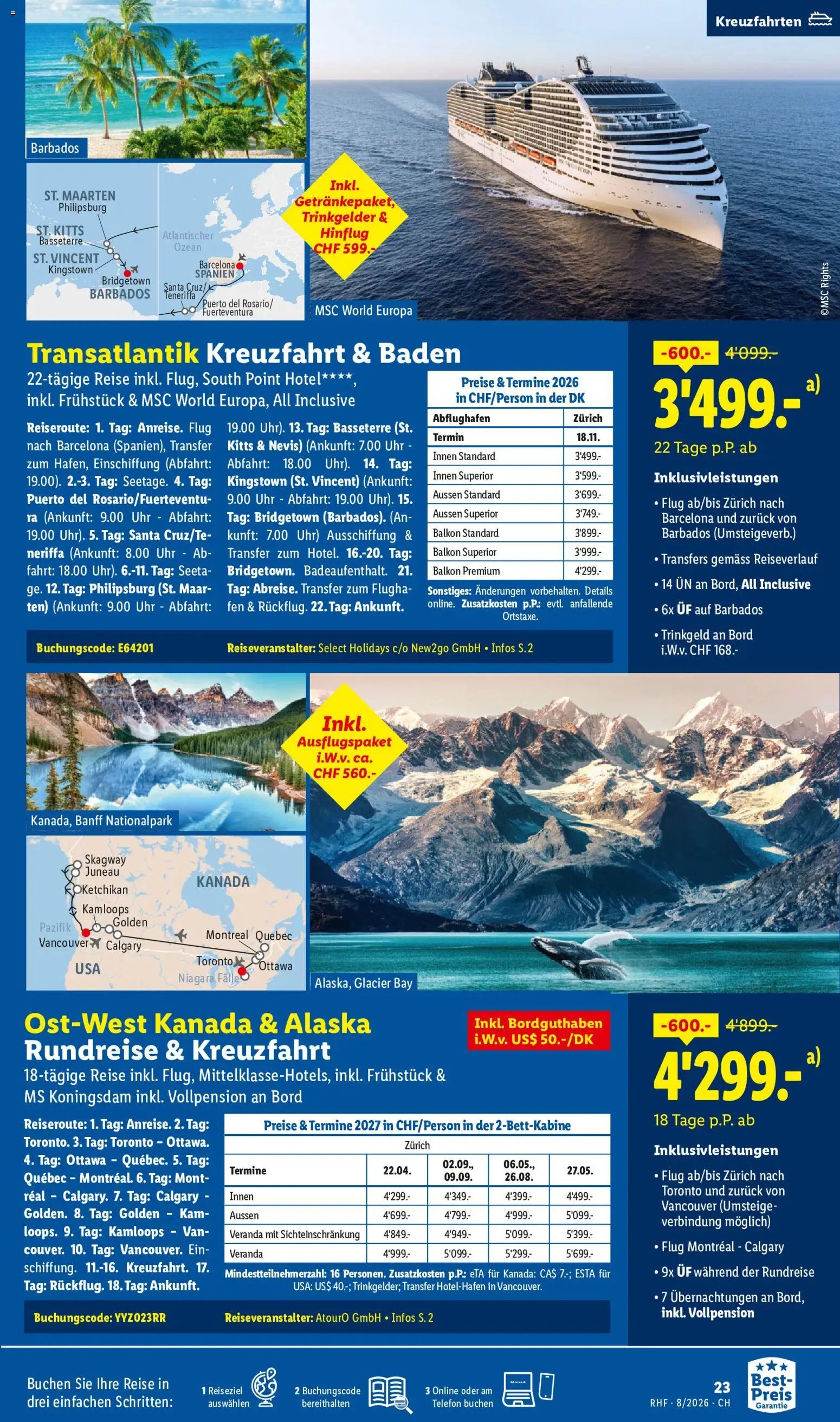 Lidl aktionen Reise-Highlights