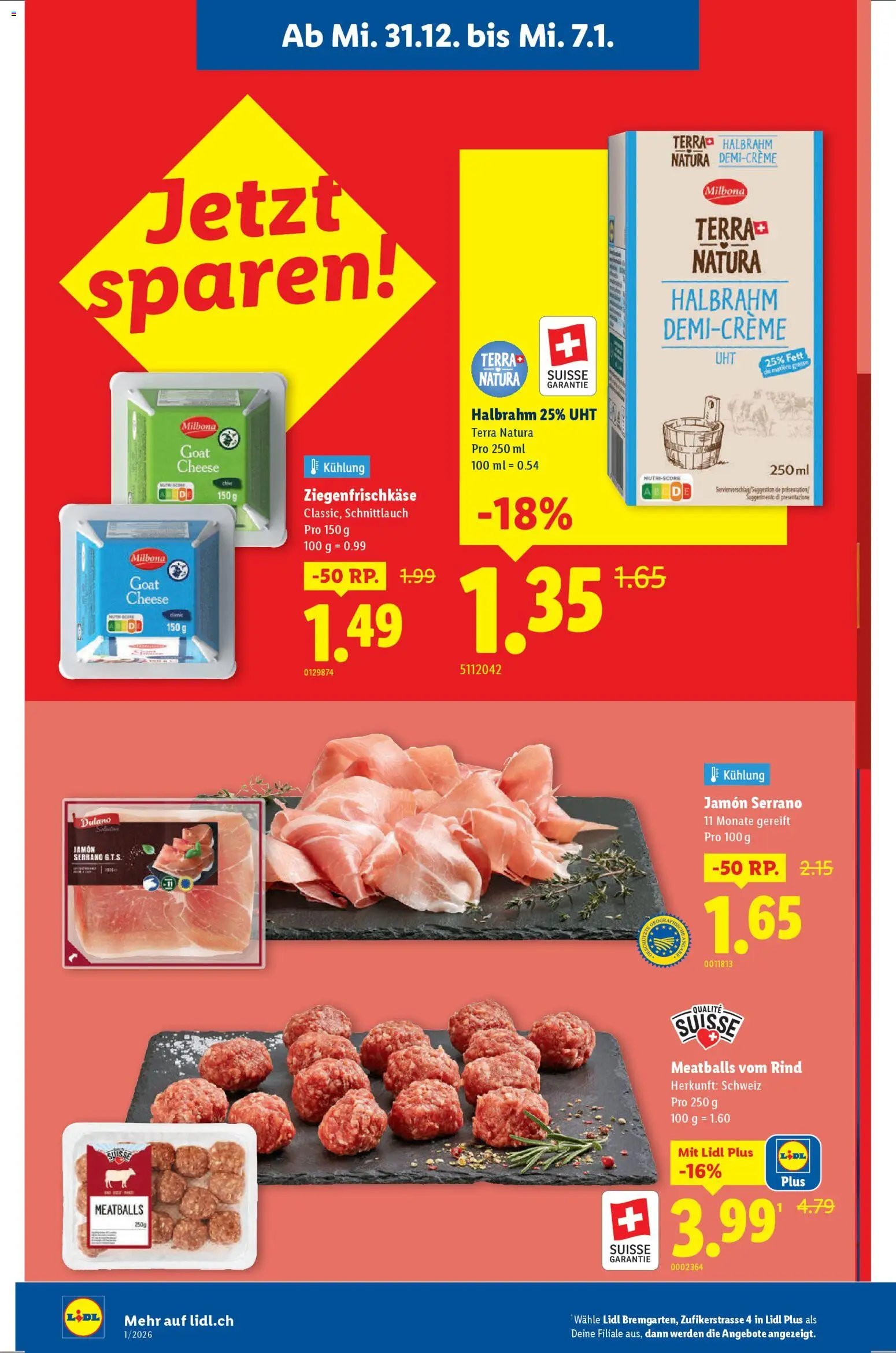 Lidl Aktionen Neueröffnung Bremgarten (2025-12-31 - 2026-01-07) | 2