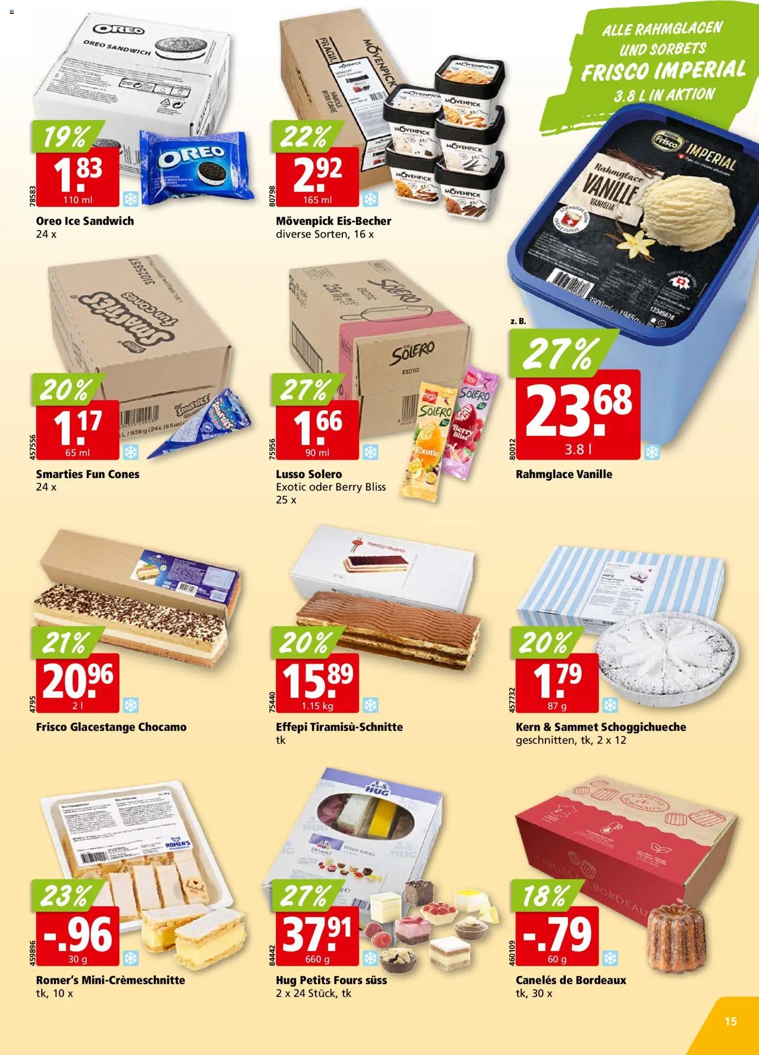 Aligro aktionen Chavannes, Matran, Genf, Sitten