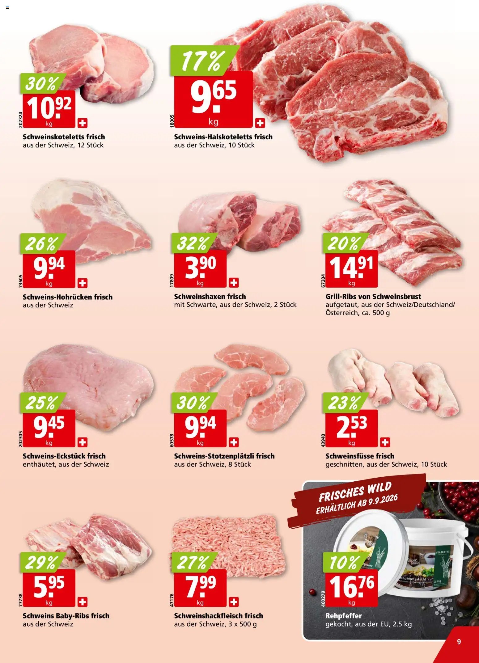 Aligro aktionen Chavannes, Matran, Genf, Sitten